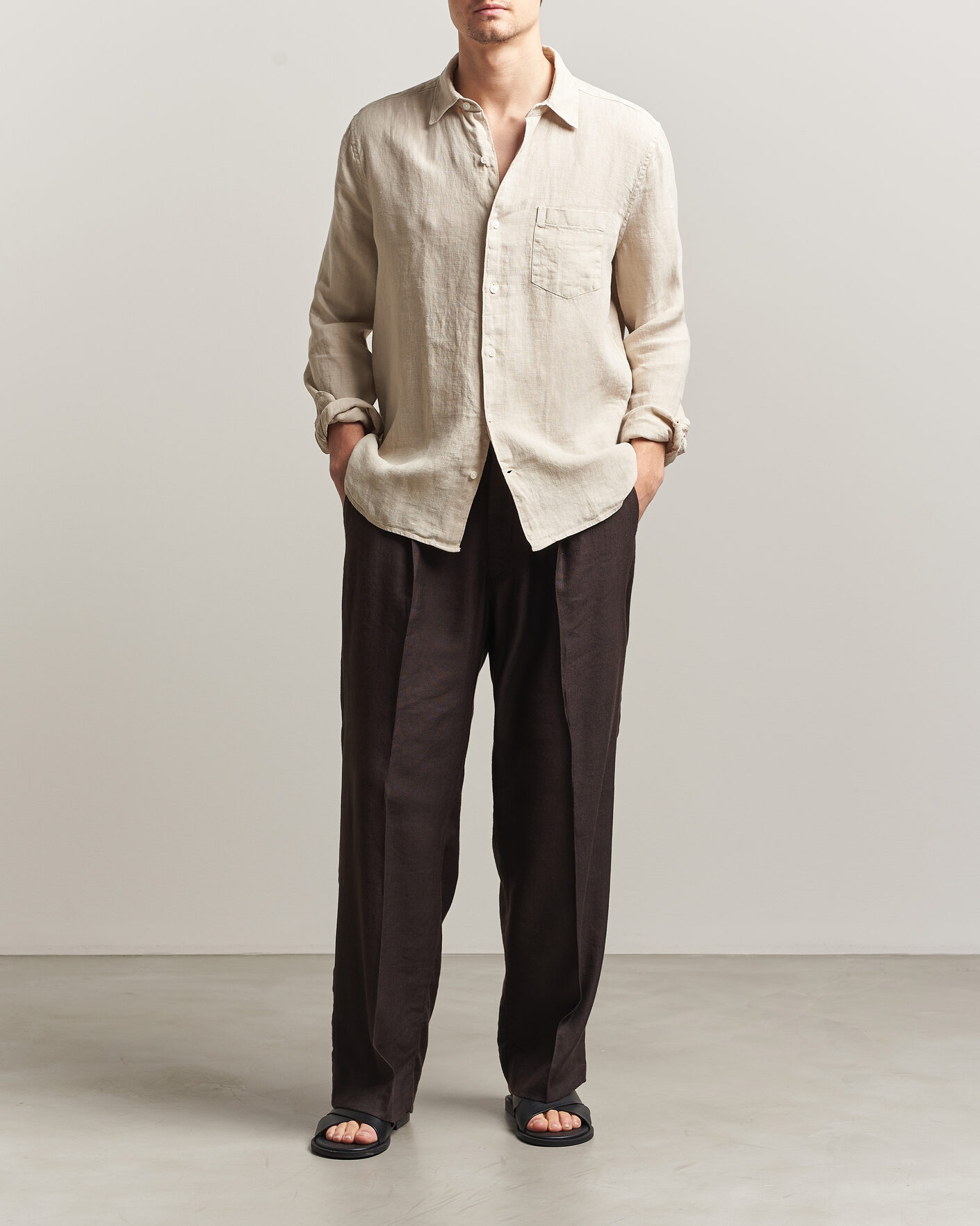 Herren | Hemden | A Day's March | Daintree Linen Shirt Moonstruck