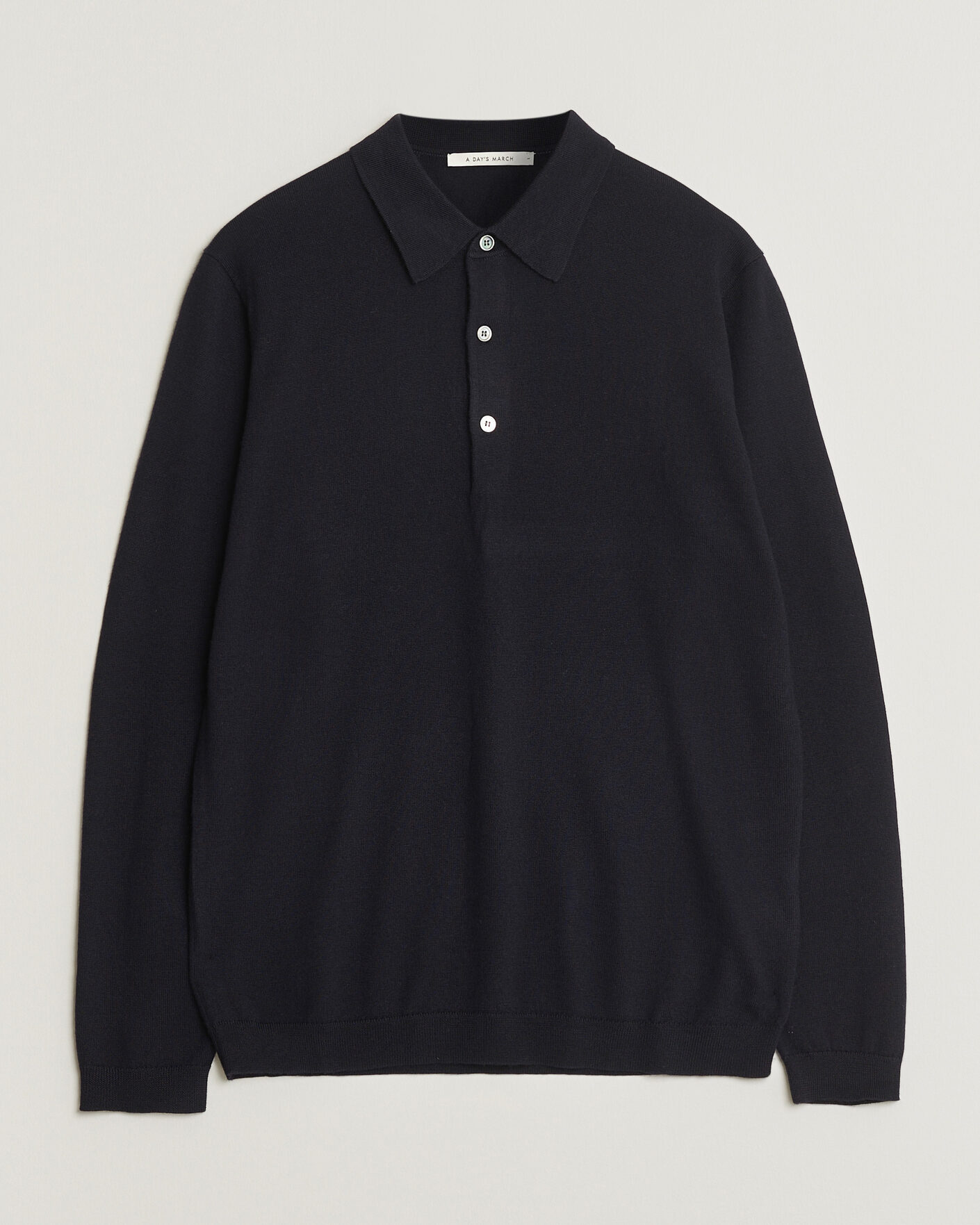 Herren | Pullover | A Day's March | Ambroz Merino Polo Navy