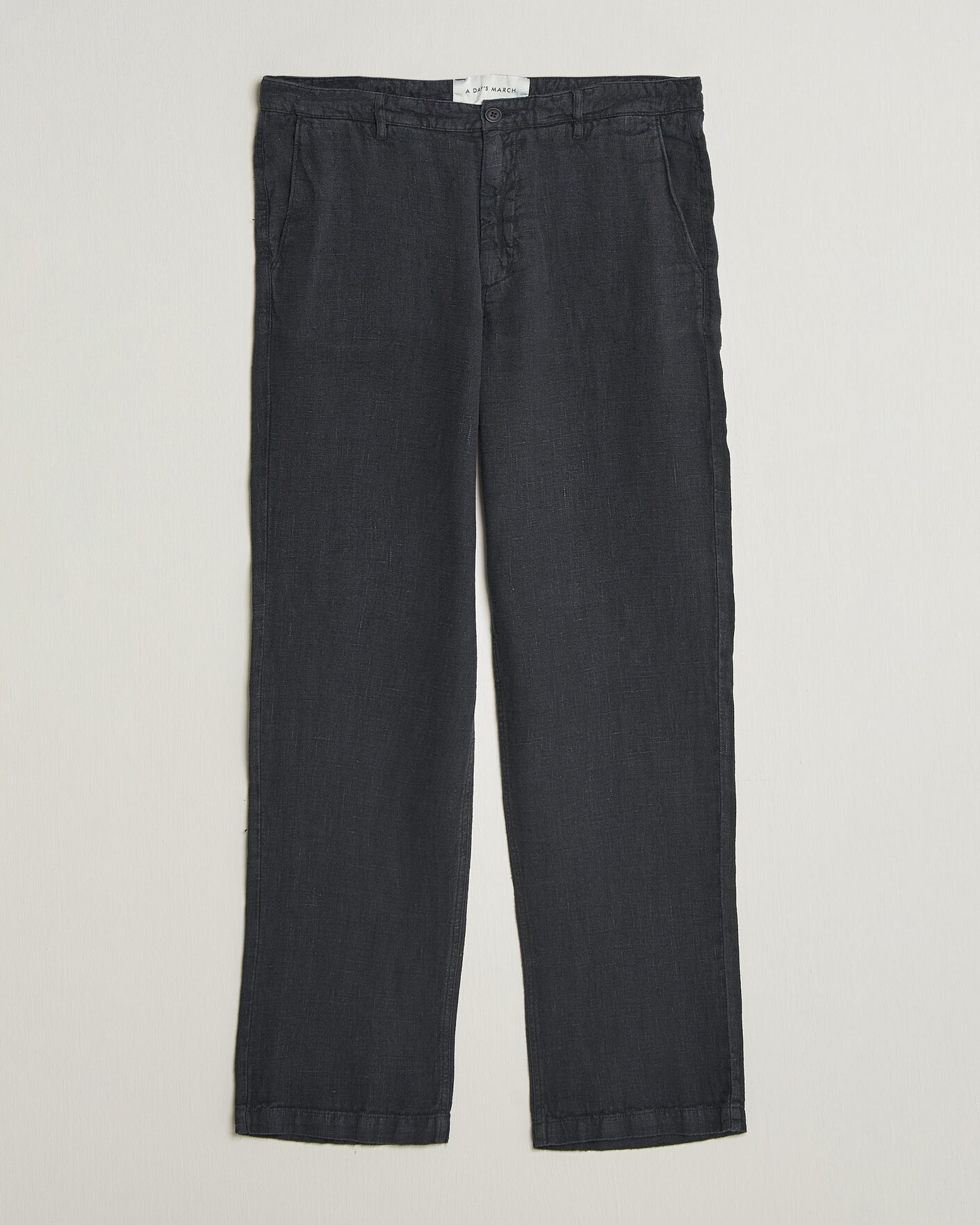 Herren | Neu im Onlineshop | A Day's March | Redwood Linen Trousers Black