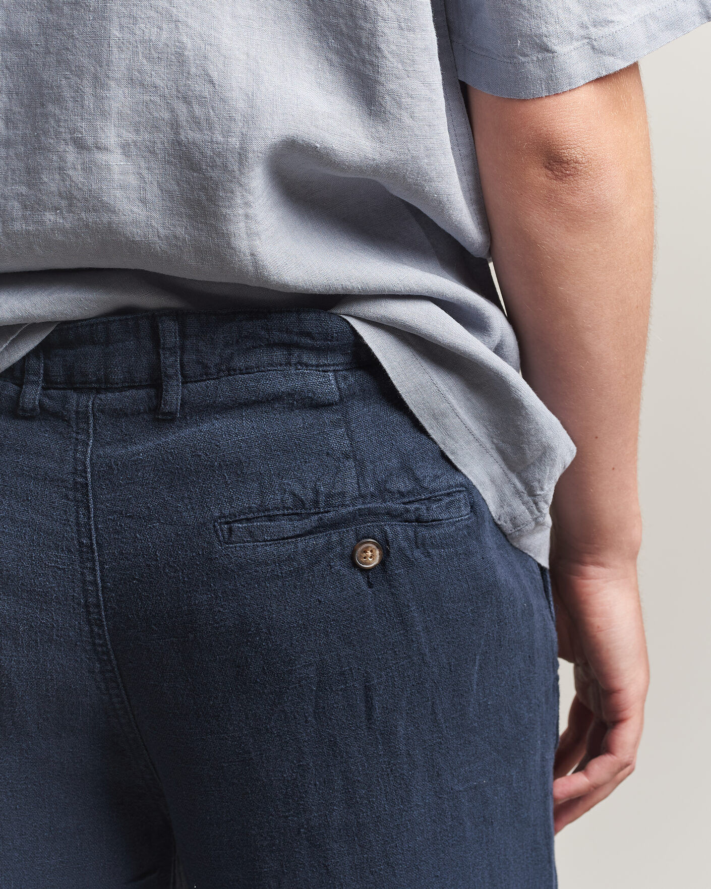Herren | Hosen | A Day's March | Redwood Linen Trousers Navy