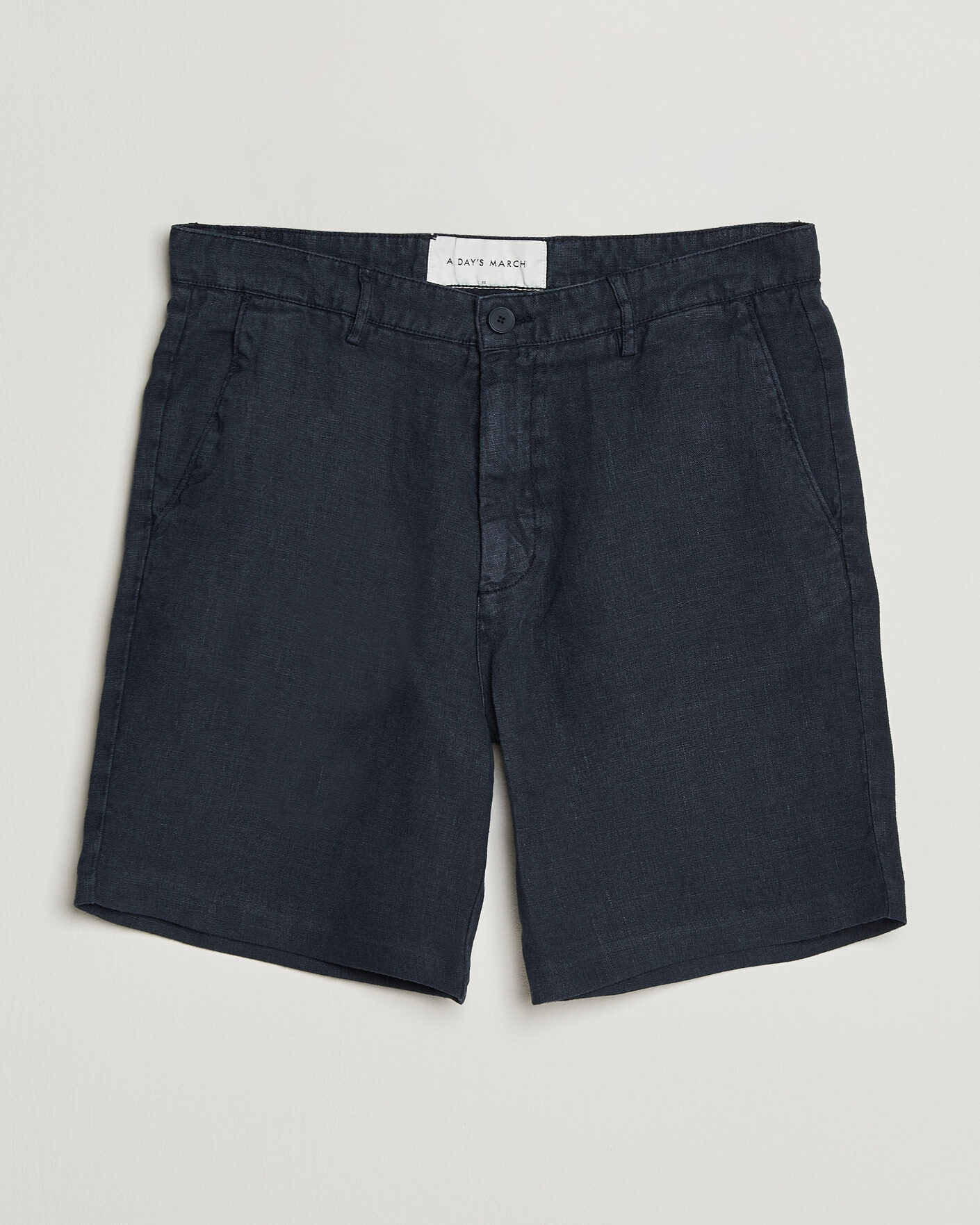 Herren | Neu im Onlineshop | A Day's March | Luny Linen Shorts Navy