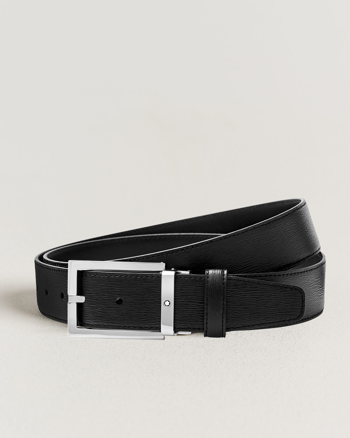 Herren | Gürtel | Montblanc | Rectangular 35mm Leather Belt Black