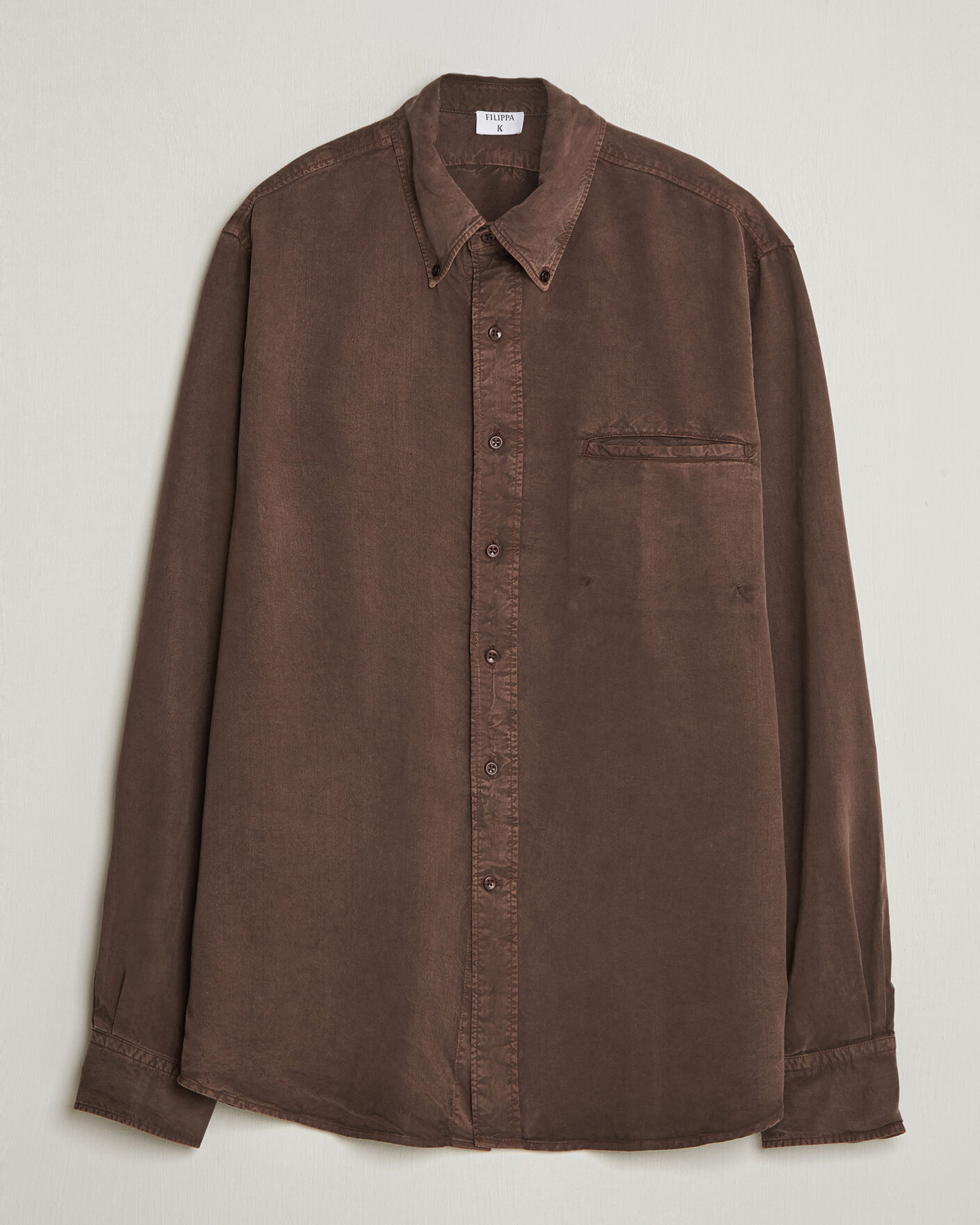 Herren | Hemden | Filippa K | Zack Lyocell Shirt Dark Chocolate