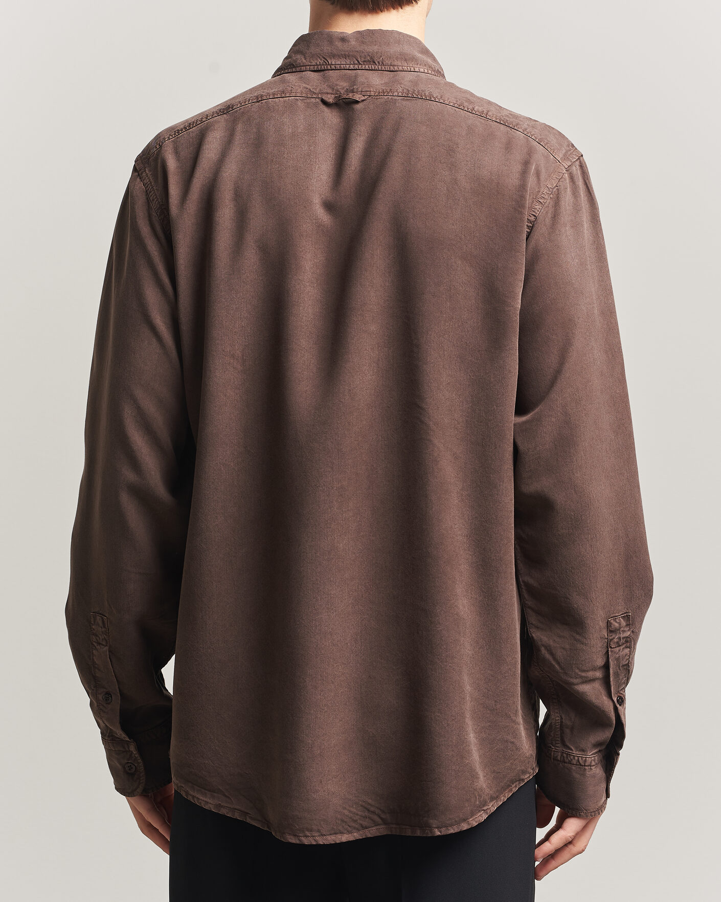 Herren | Hemden | Filippa K | Zack Lyocell Shirt Dark Chocolate