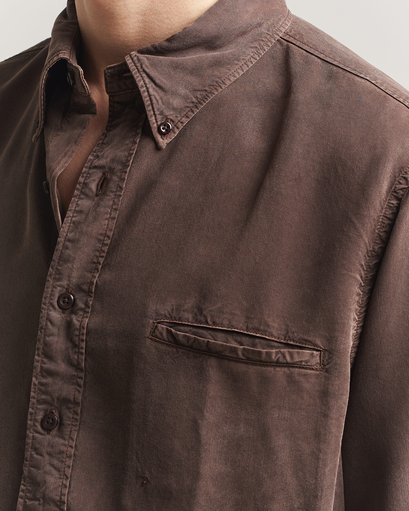 Herren | Hemden | Filippa K | Zack Lyocell Shirt Dark Chocolate