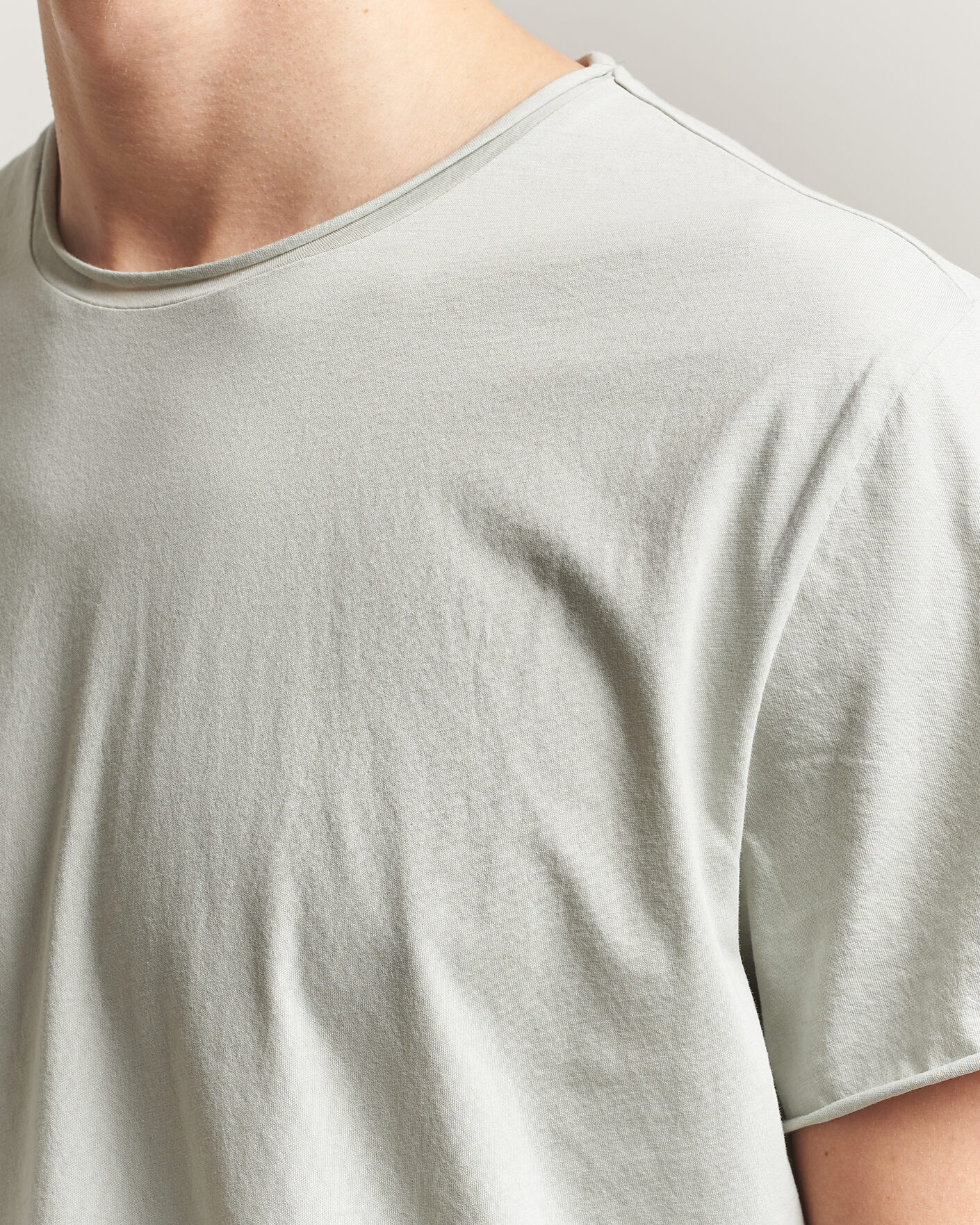 Herren | T-Shirts | Filippa K | Roll Neck Crew Neck T-Shirt Silver Grey