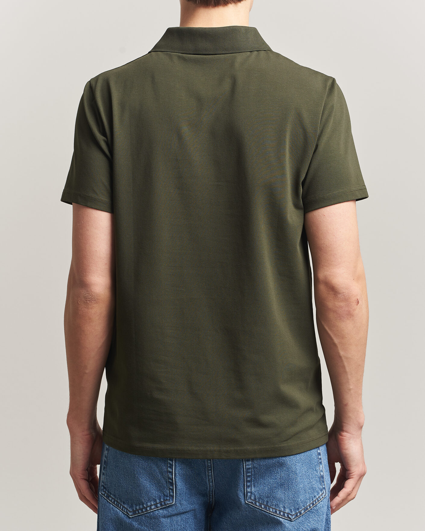 Herren | Poloshirts | Filippa K | Soft Lycra Polo T-Shirt Midnight Olive