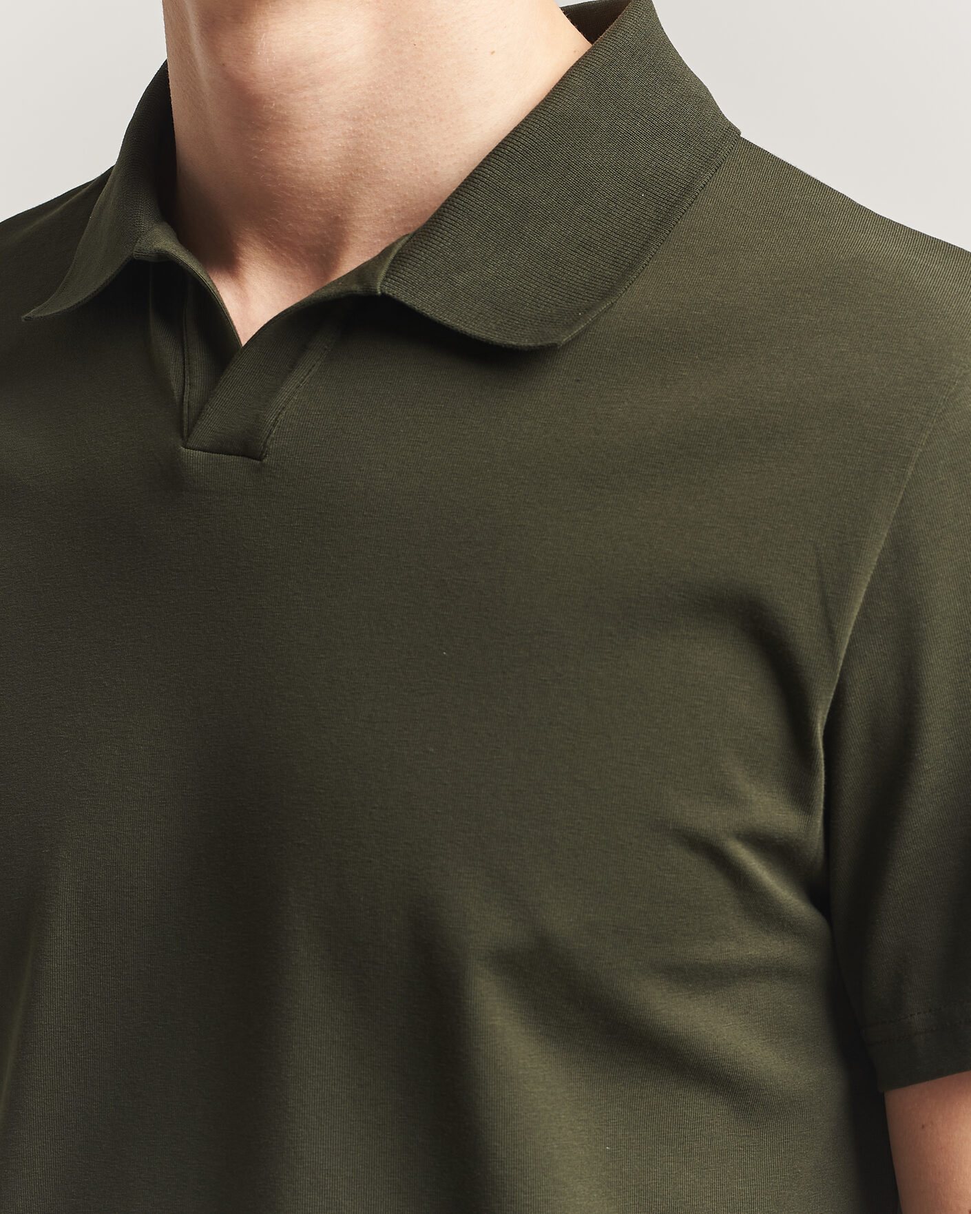 Herren | Poloshirts | Filippa K | Soft Lycra Polo T-Shirt Midnight Olive