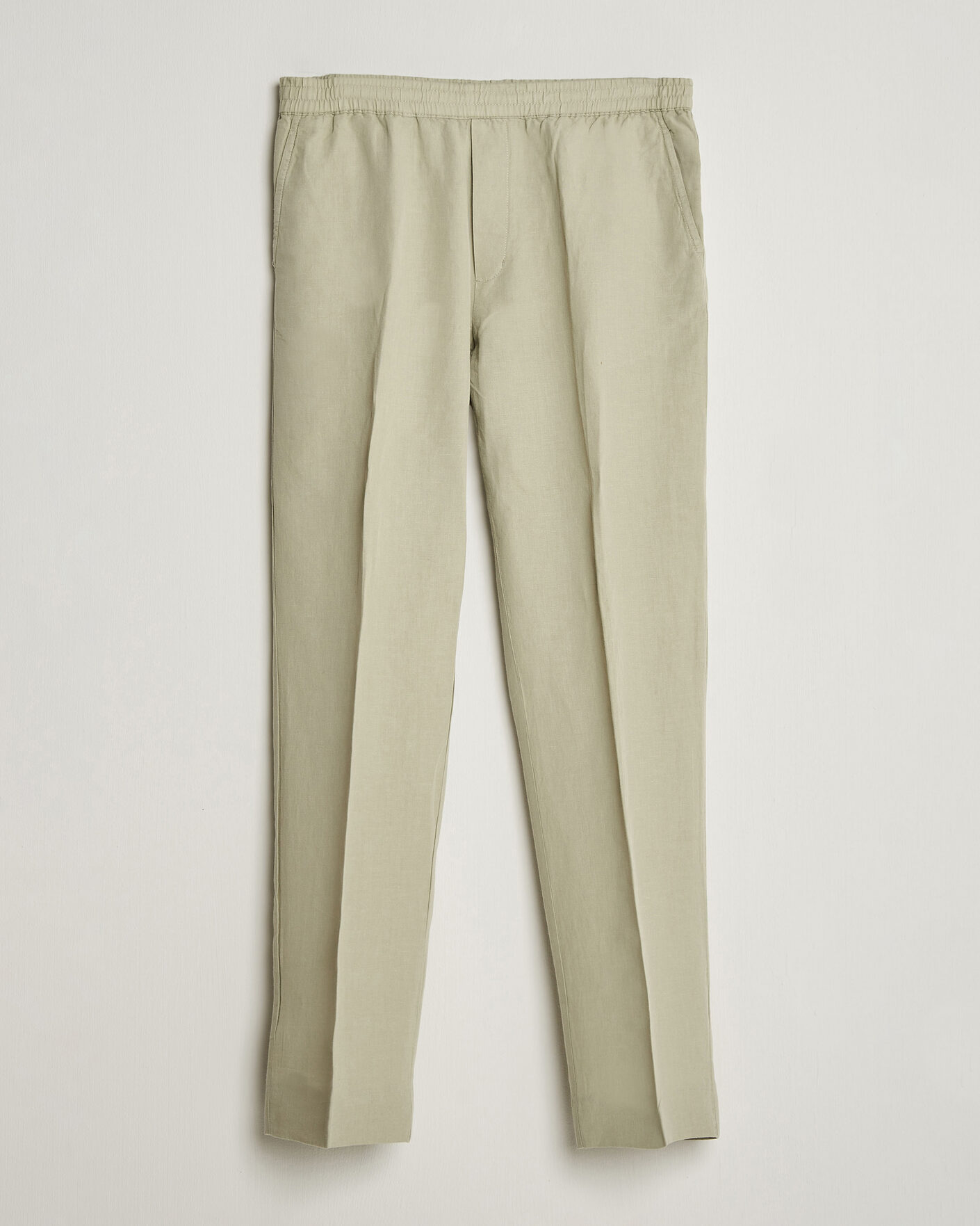 Herren | Hosen | Filippa K | Theo Relaxed Linen/Cotton Drawstring Trousers Light Green