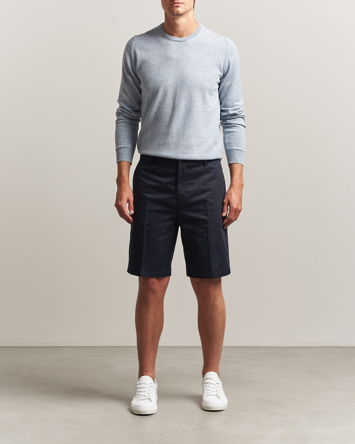 Herren | Shorts | Filippa K | Tailored Cotton Chino Shorts Navy