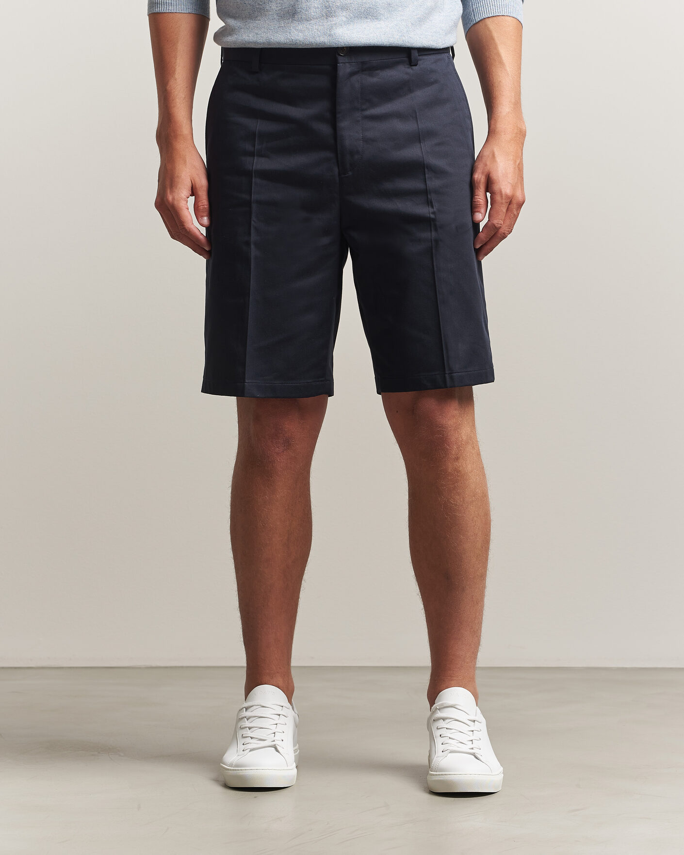 Herren | Shorts | Filippa K | Tailored Cotton Chino Shorts Navy