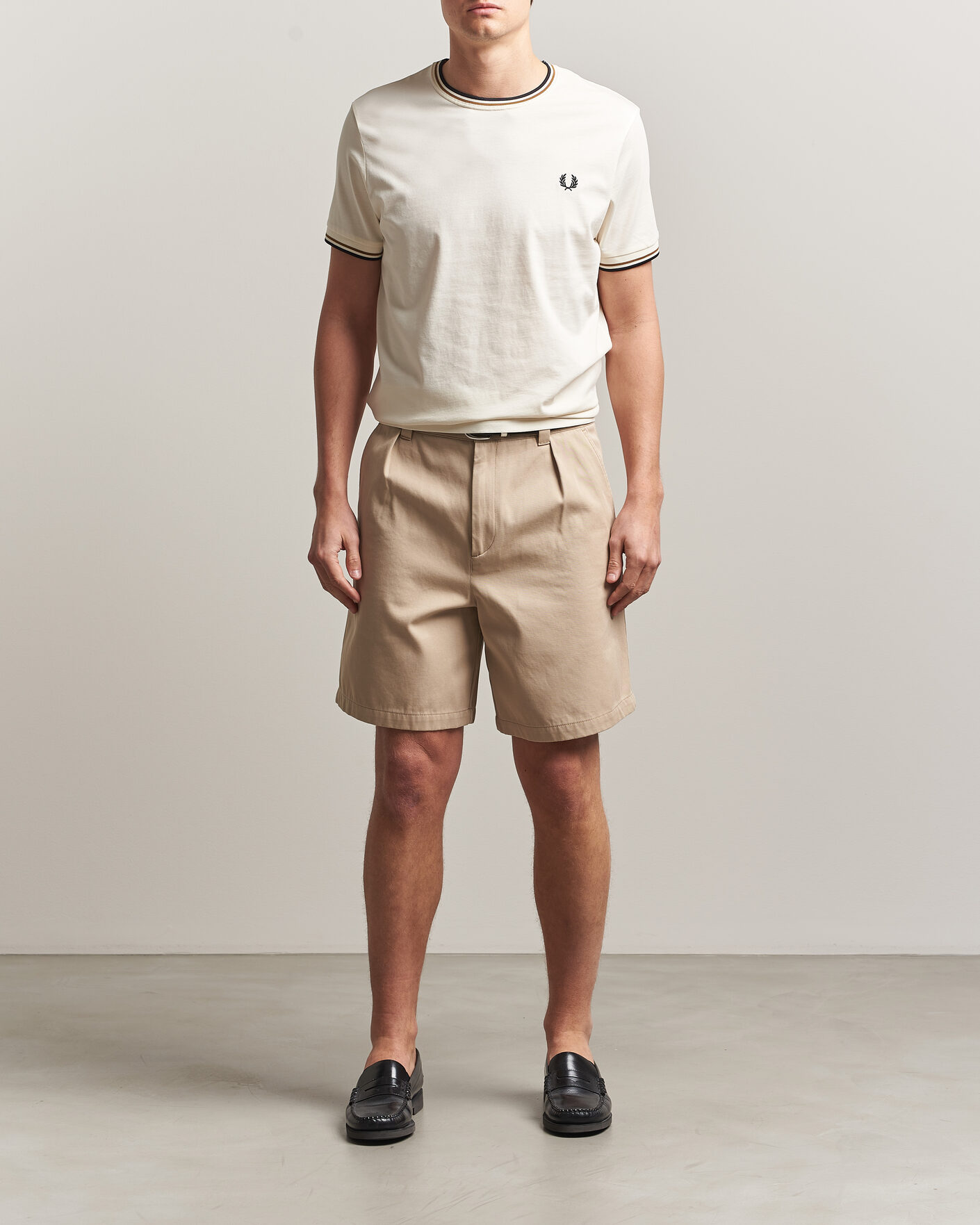 Herren | T-Shirts | Fred Perry | Twin Tipped T-Shirt Ecru