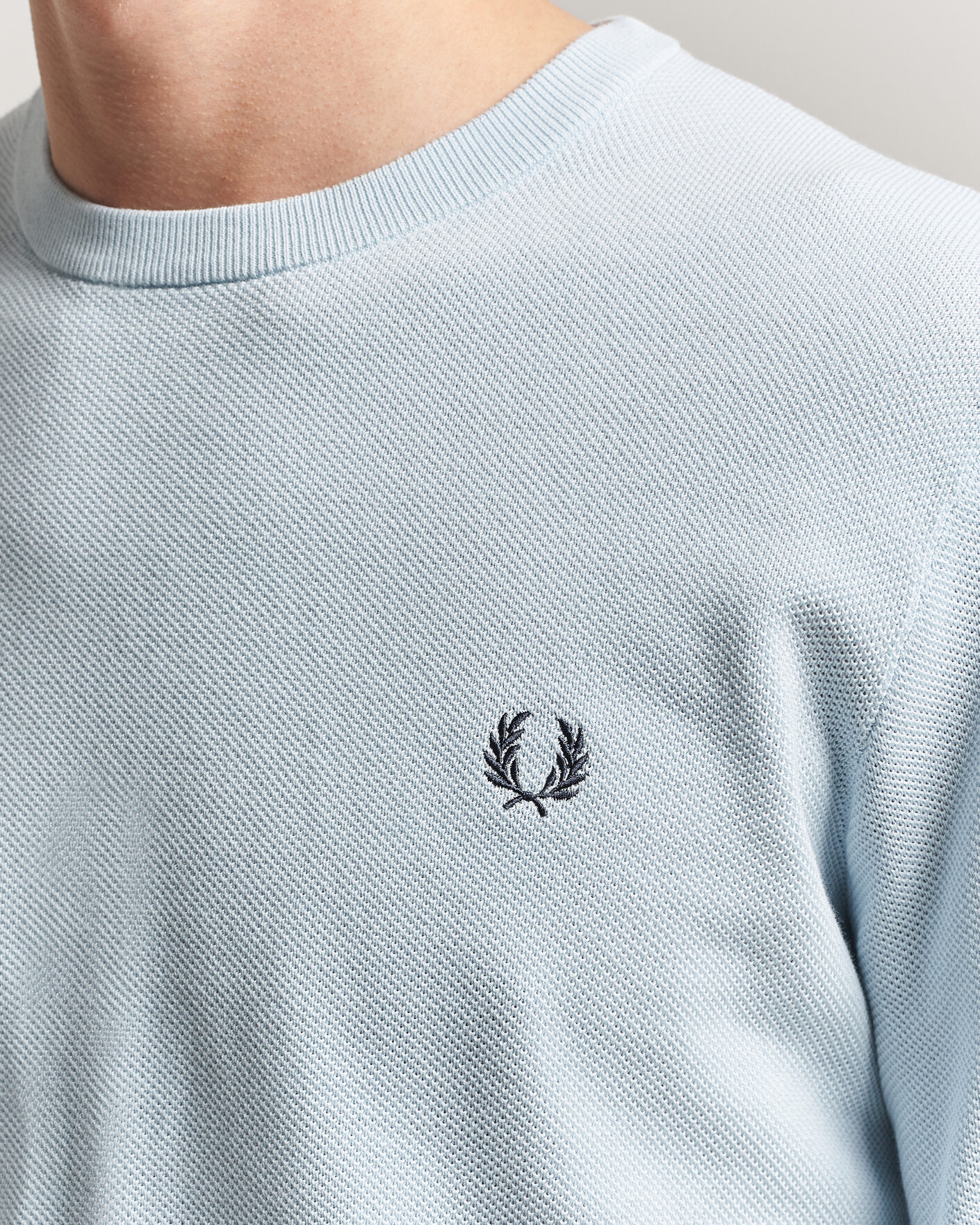 Herren | Pullover | Fred Perry | Piqué Stitched Sweater Light Ice