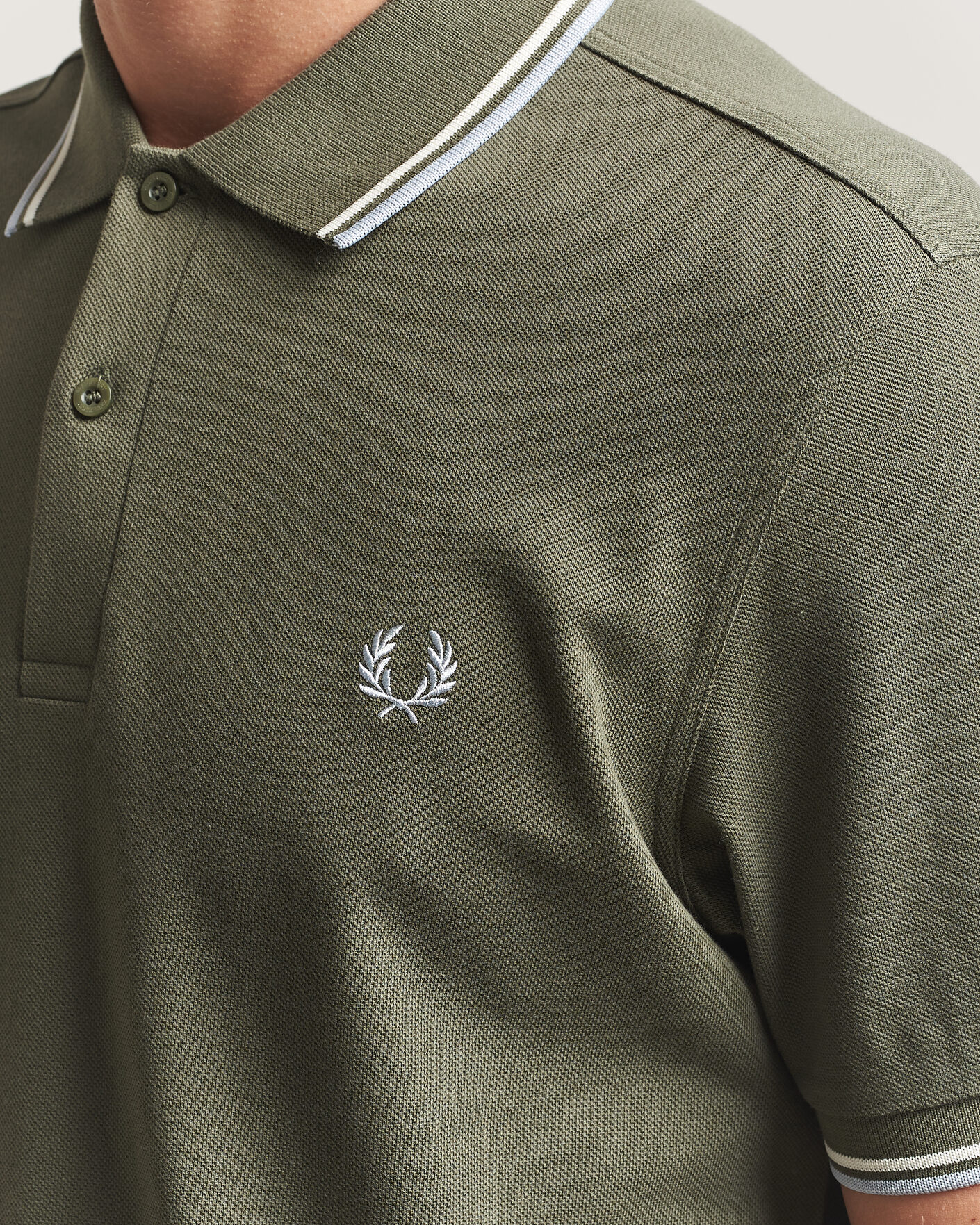 Herren | Poloshirts | Fred Perry | Twin Tipped Polo Shirt Laurel Wreath Green