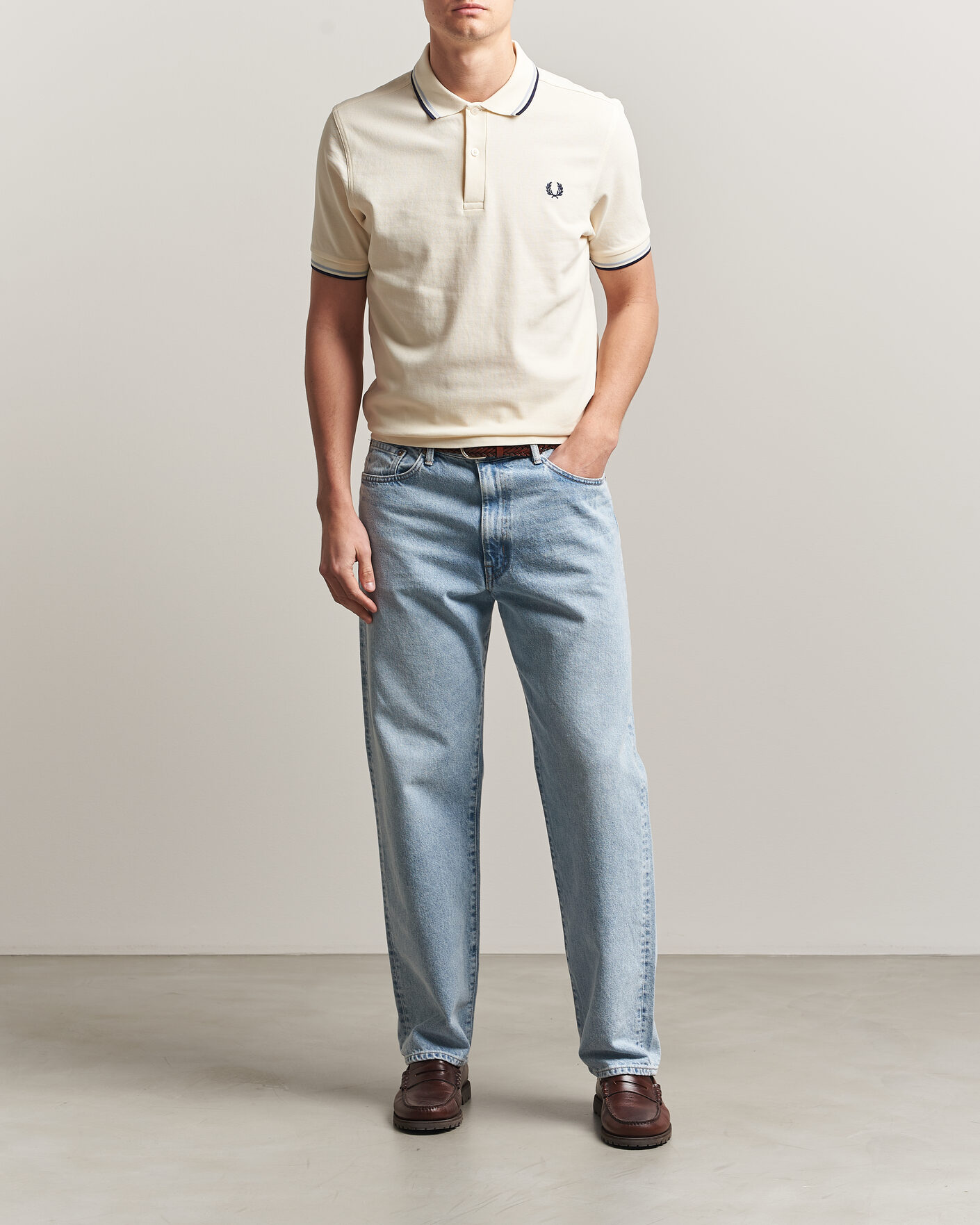 Herren | Poloshirts | Fred Perry | Twin Tipped Polo Shirt Ecru