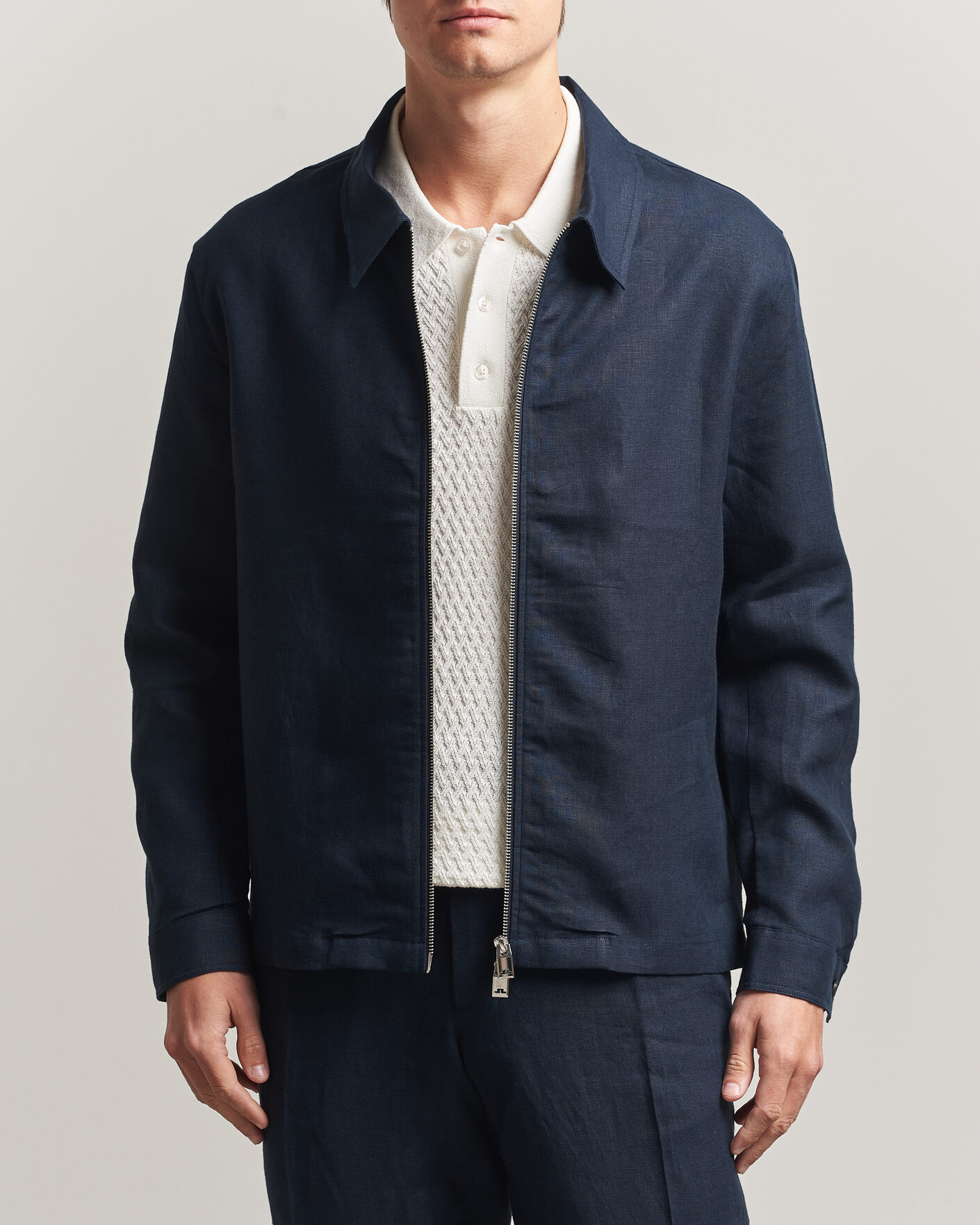 Herren | Hemden | J.Lindeberg | Julius Drape Linen Overshirt Navy