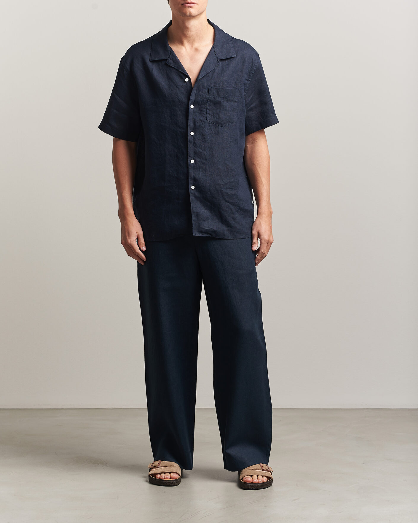 Herren | Hosen | J.Lindeberg | Noah Drape Linen Pants Navy
