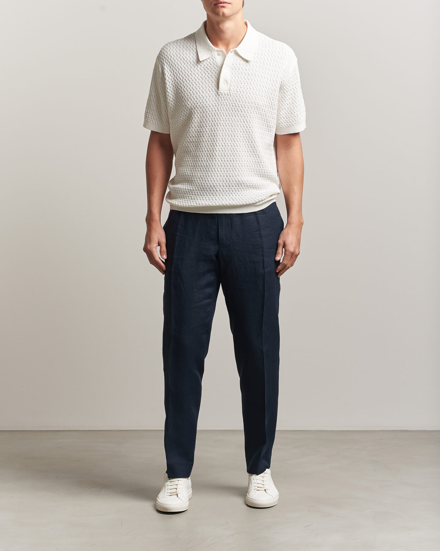Herren | Poloshirts | J.Lindeberg | Jacques Structured Knitted Polo Tofu