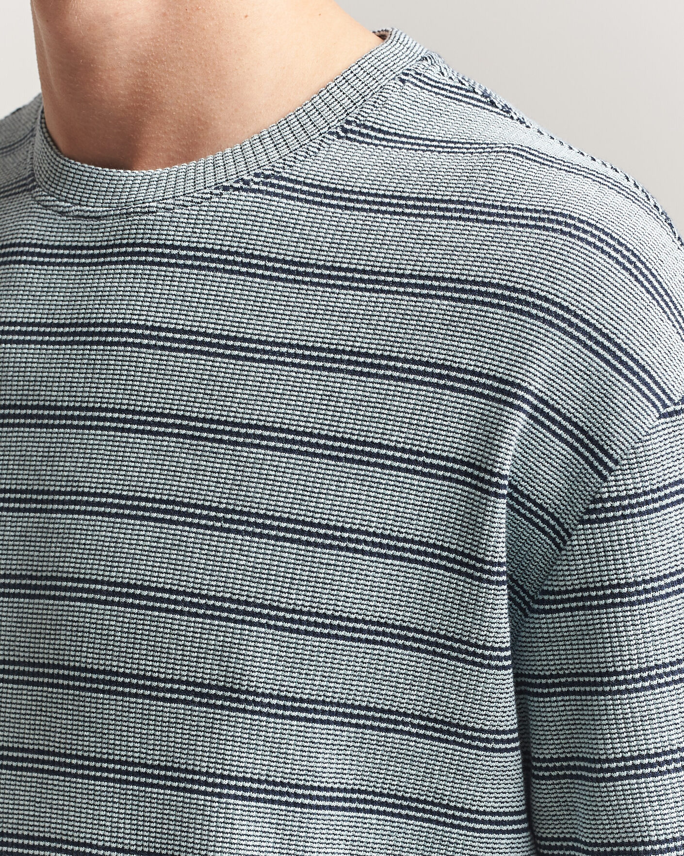 Herren | T-Shirts | J.Lindeberg | Jose Jacquard T-Shirt Estate Blue