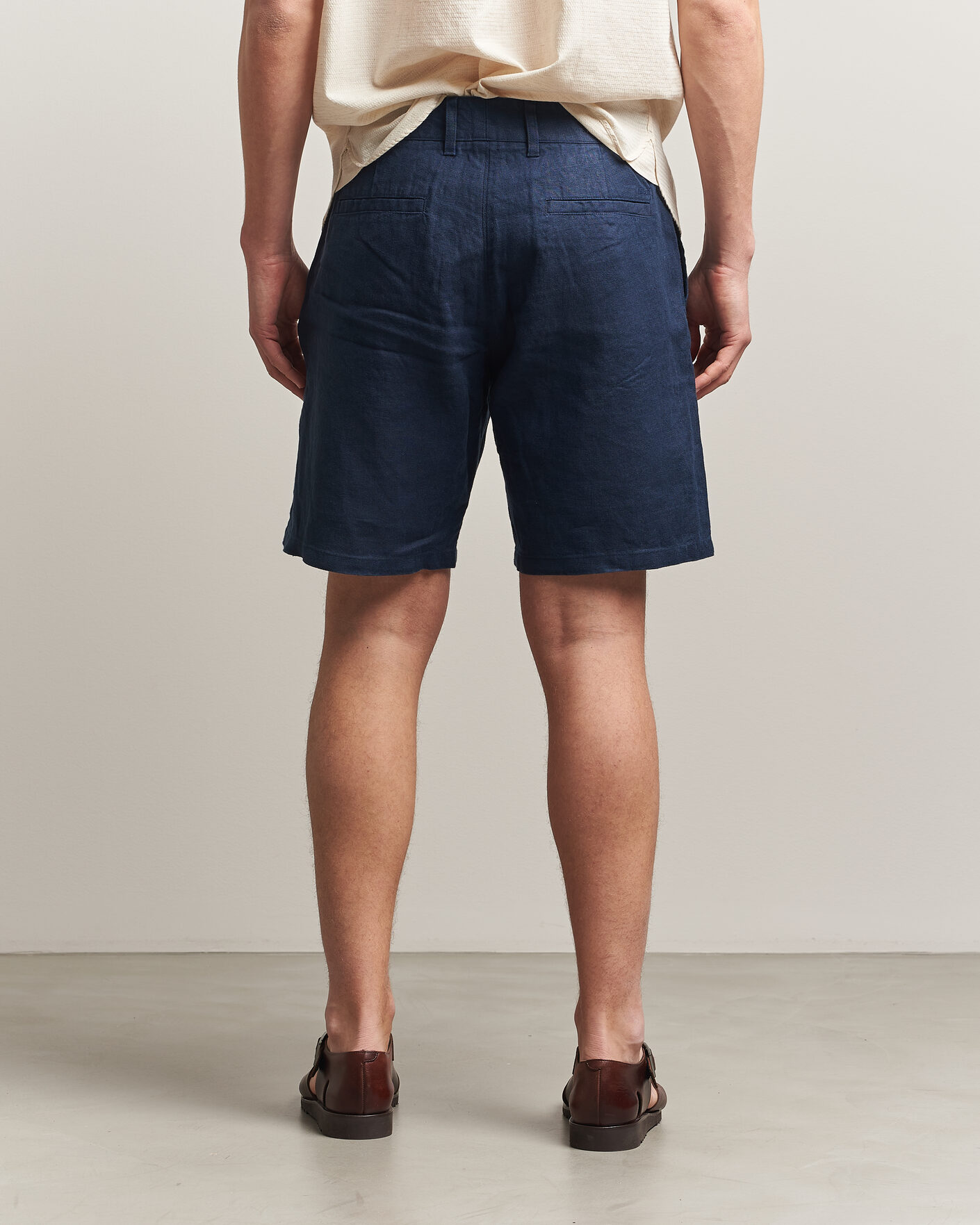 Herren | Shorts | NN07 | Aden Linen Shorts Navy Blue