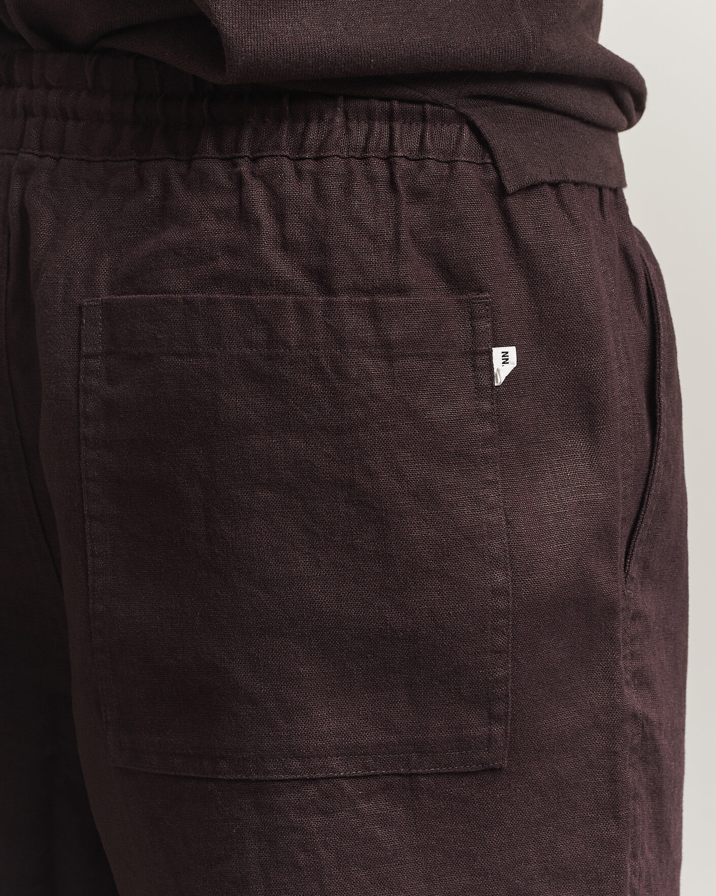 Herren | Shorts | NN07 | Gregor Linen Drawstring Shorts Dusky Port