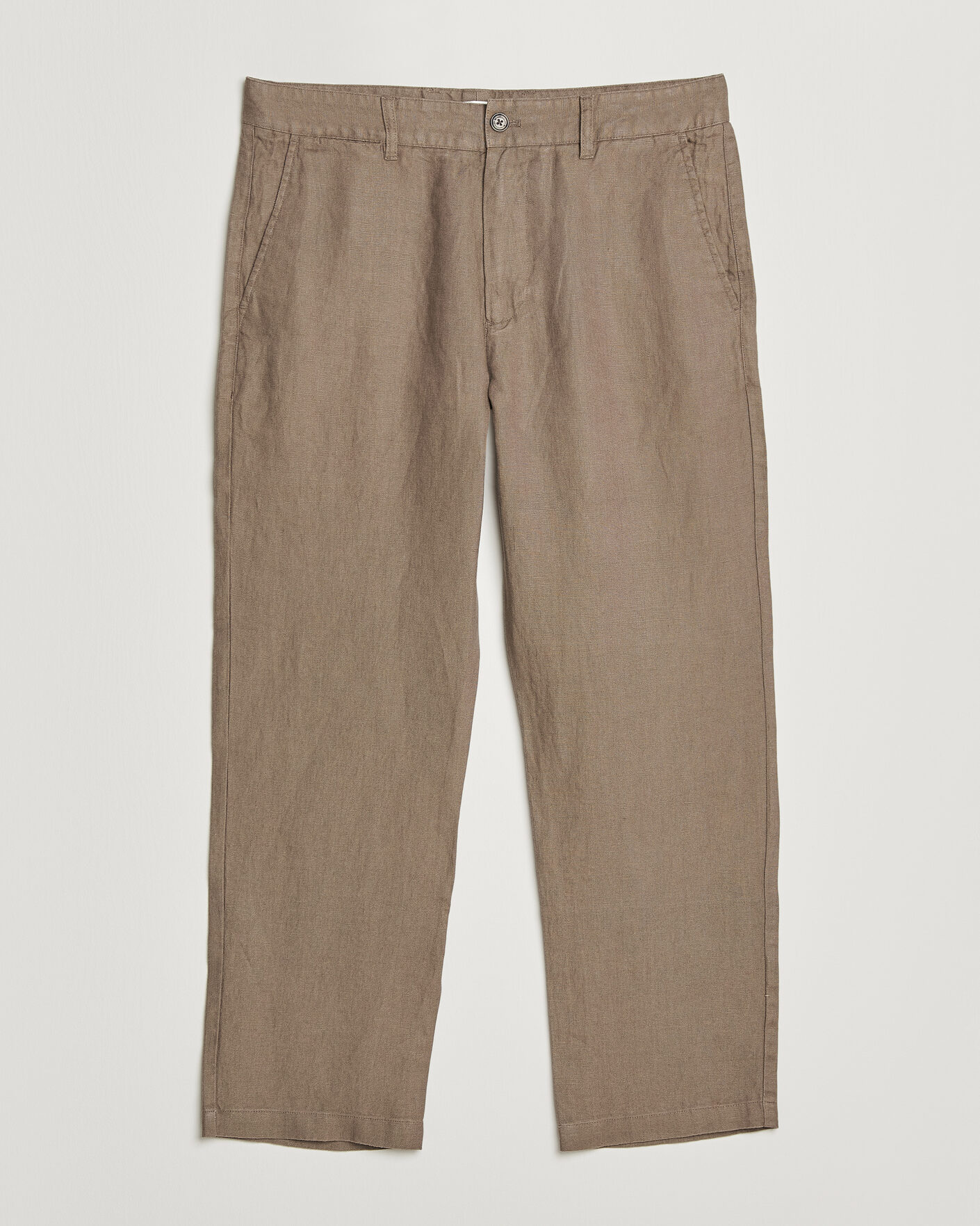 Herren |  | NN07 | Aden Regular Fit Linen Trousers Clay Mirage