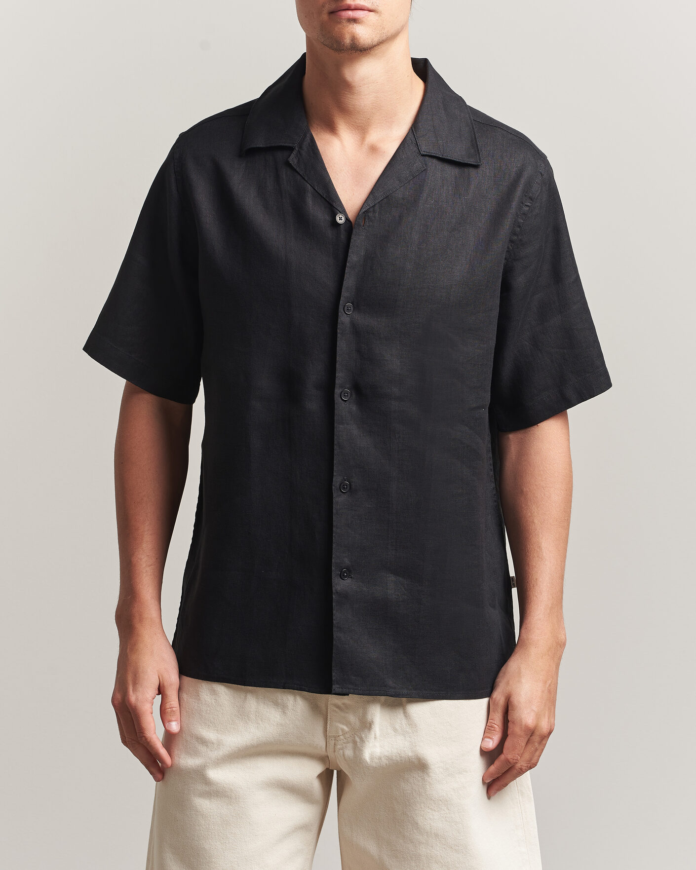 Herren | Hemden | NN07 | Julio Linen Resort Shirt Black