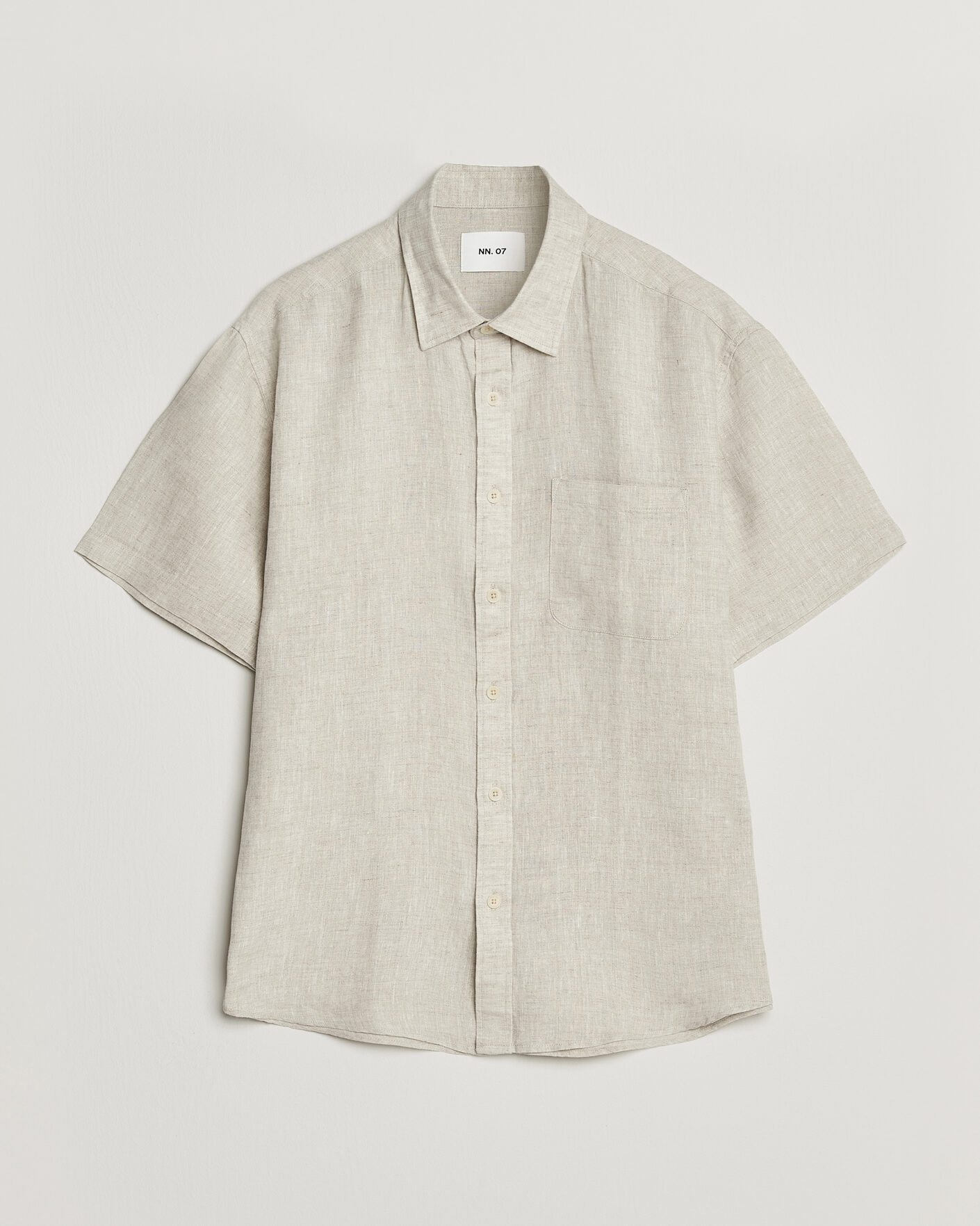 Herren | Hemden | NN07 | Deon Linen Short Sleeve Shirt Oat
