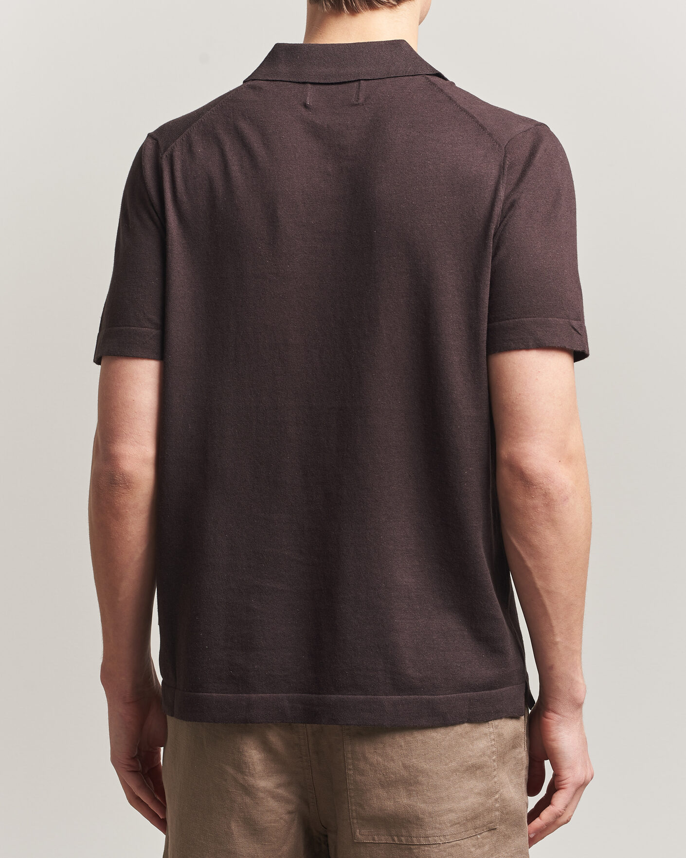 Herren | Poloshirts | NN07 | Ryan Cotton/Linen Polo Dusky Port