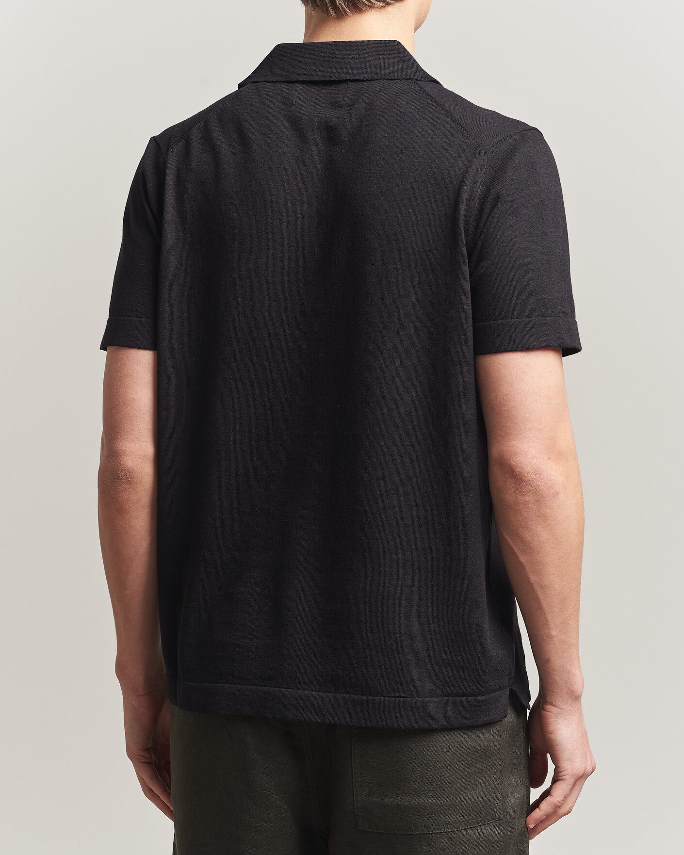Herren | Poloshirts | NN07 | Ryan Cotton/Linen Polo Black
