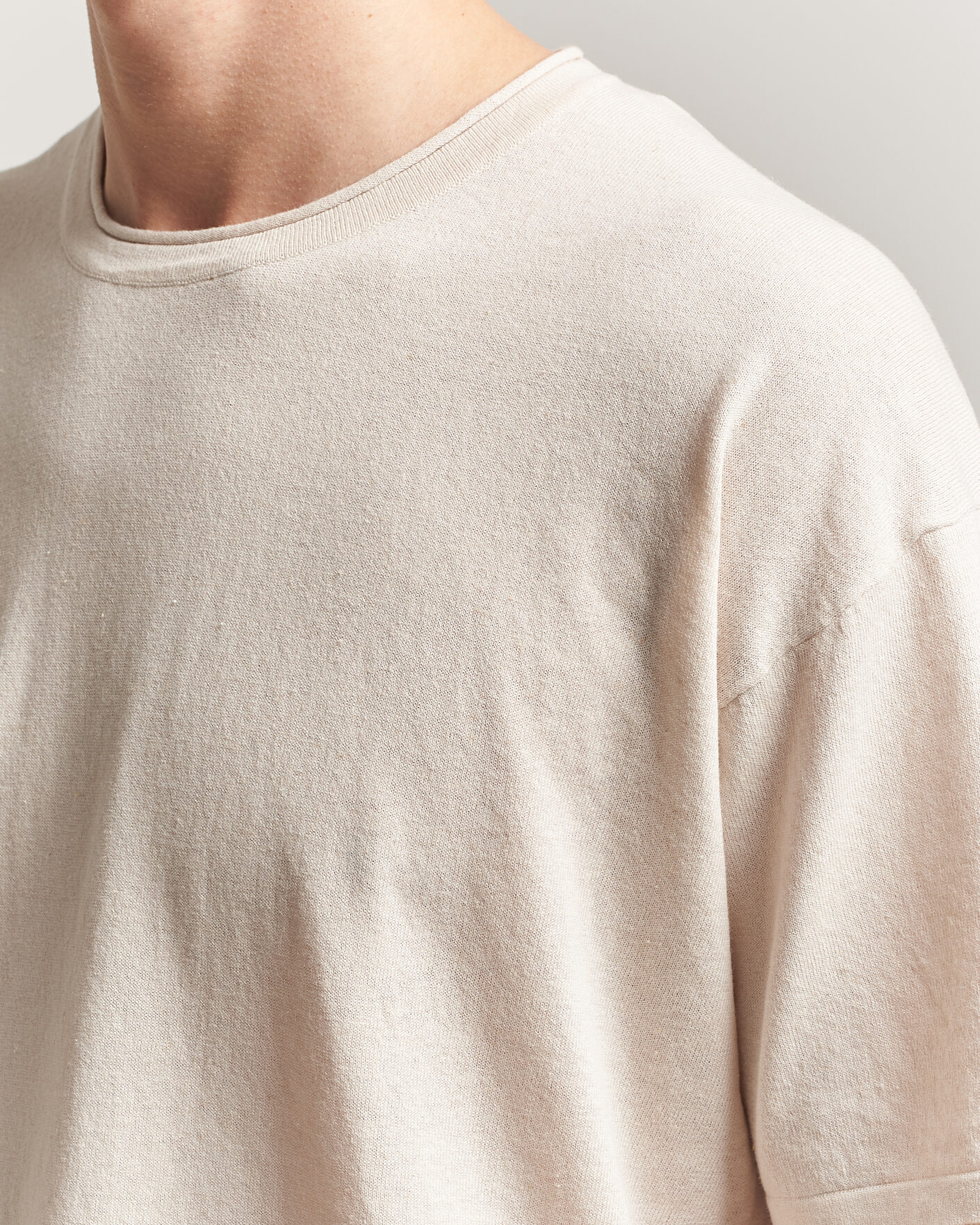 Herren | T-Shirts | NN07 | Ryan Cotton/Linen T-Shirt Oat