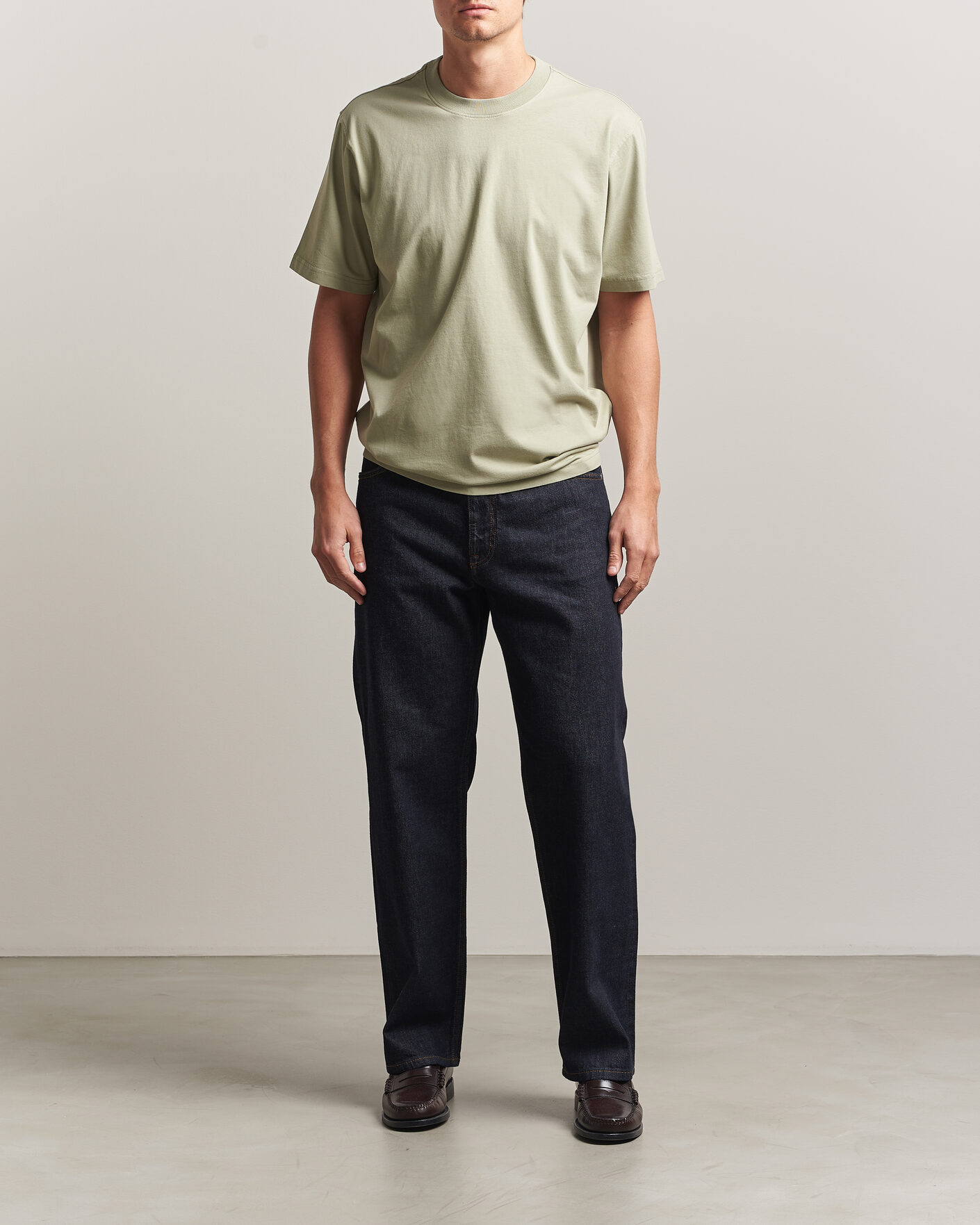 Herren | T-Shirts | NN07 | Adam Crew Neck T-Shirt Sage Green