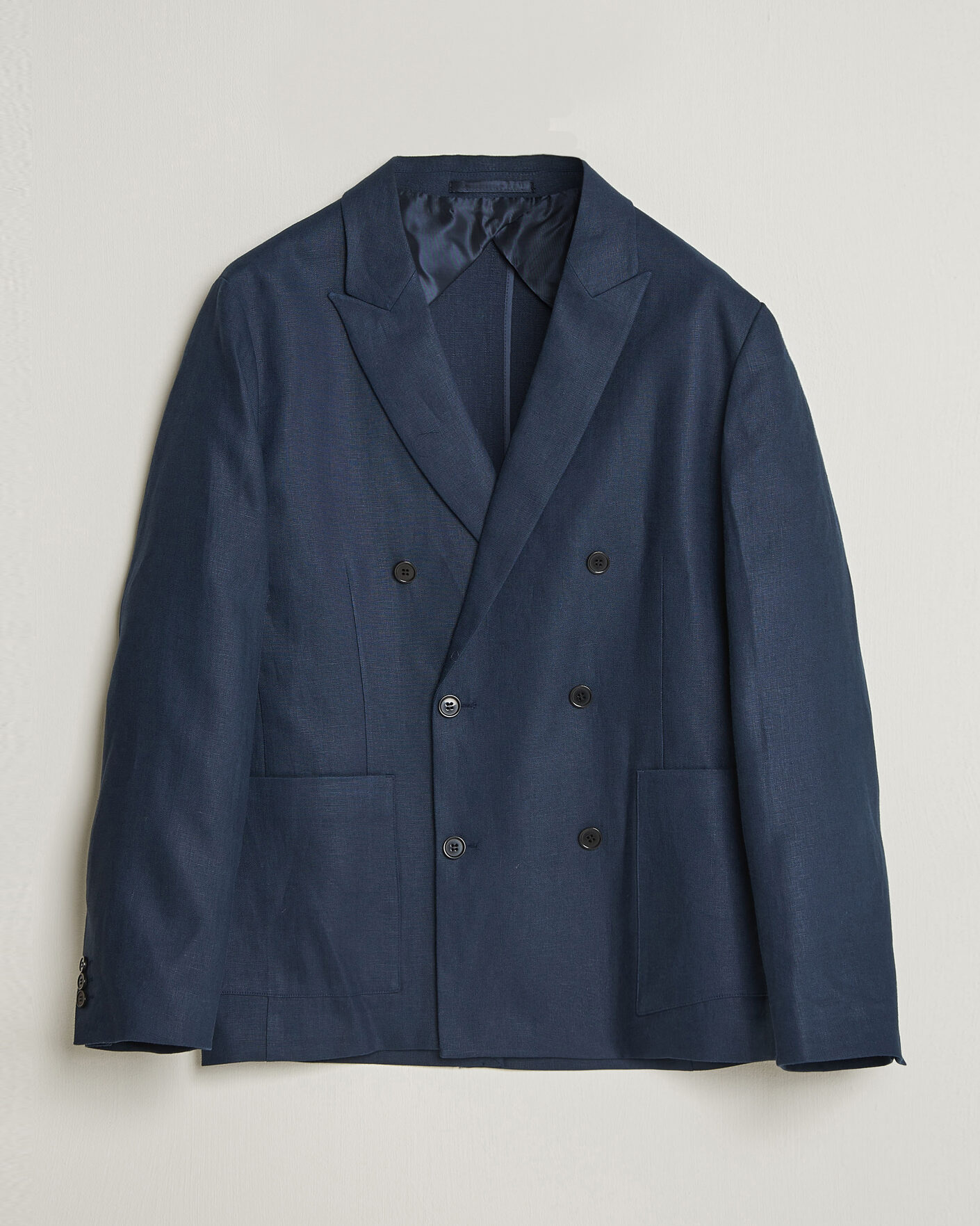 Herren | Sakkos | NN07 | Jordin Linen Double Breasted Blazer Navy Blue