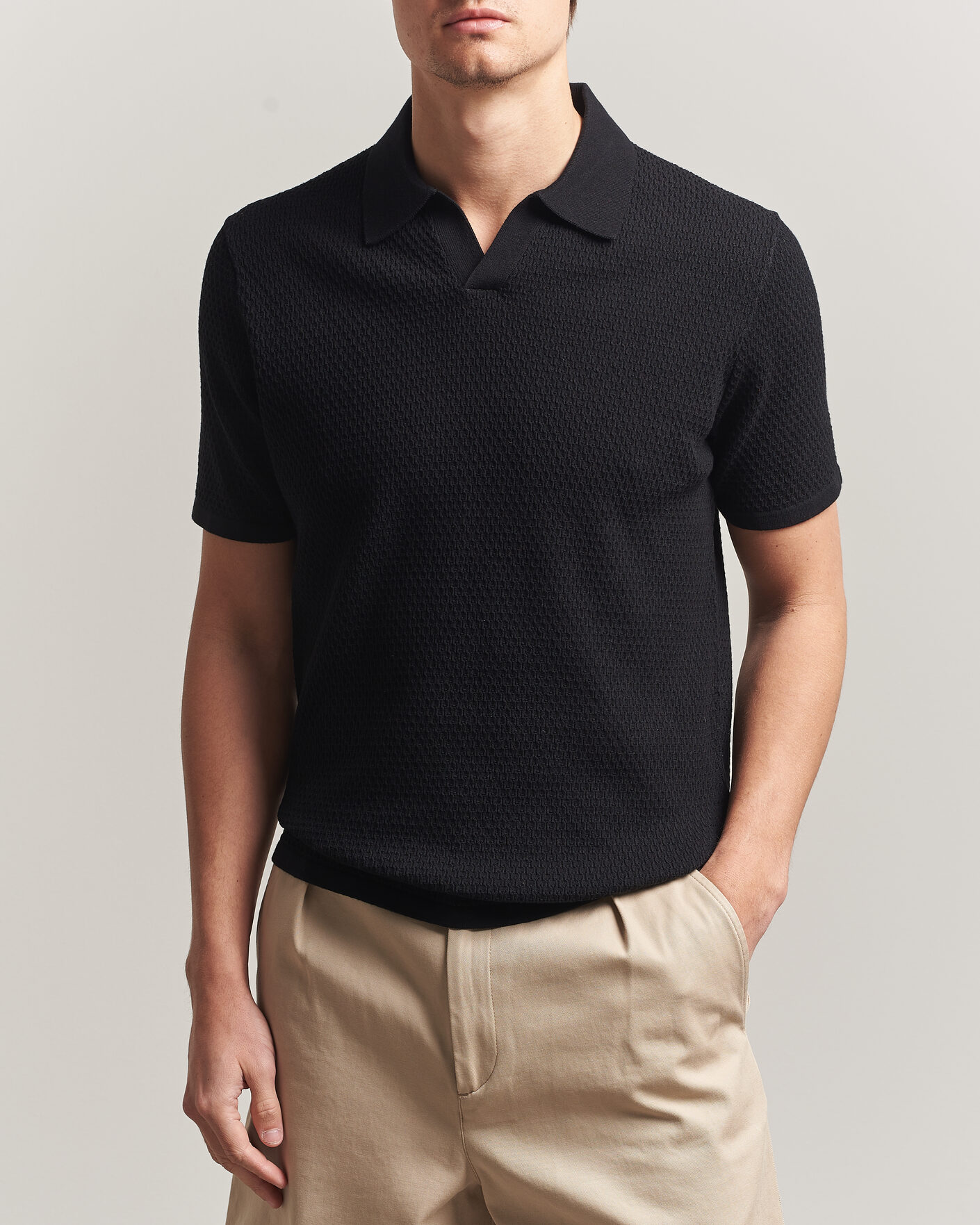 Herren | Poloshirts | NN07 | Paul Knitted Polo Black