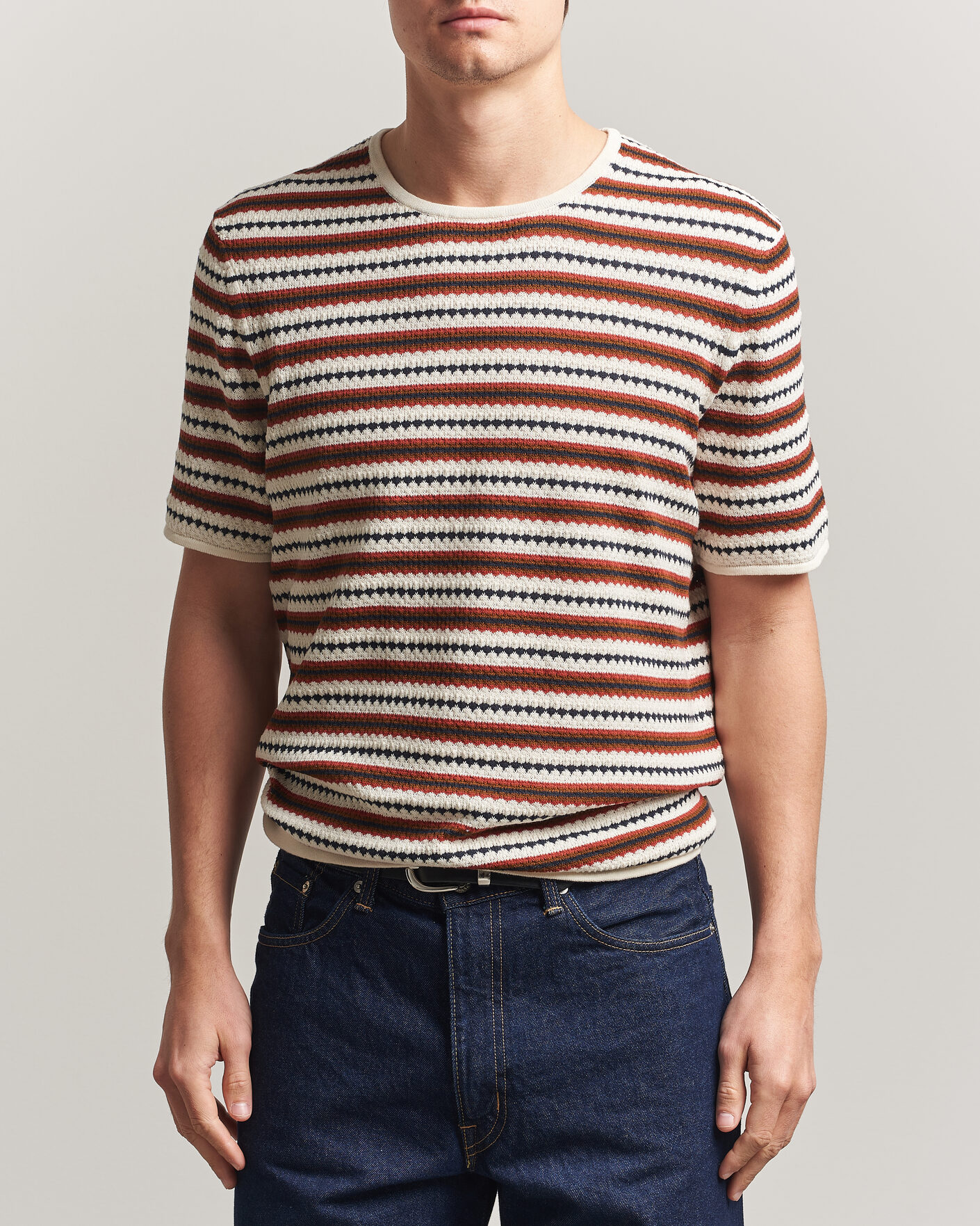 Herren | T-Shirts | NN07 | Bari Knitted Striped T-Shirt Multi