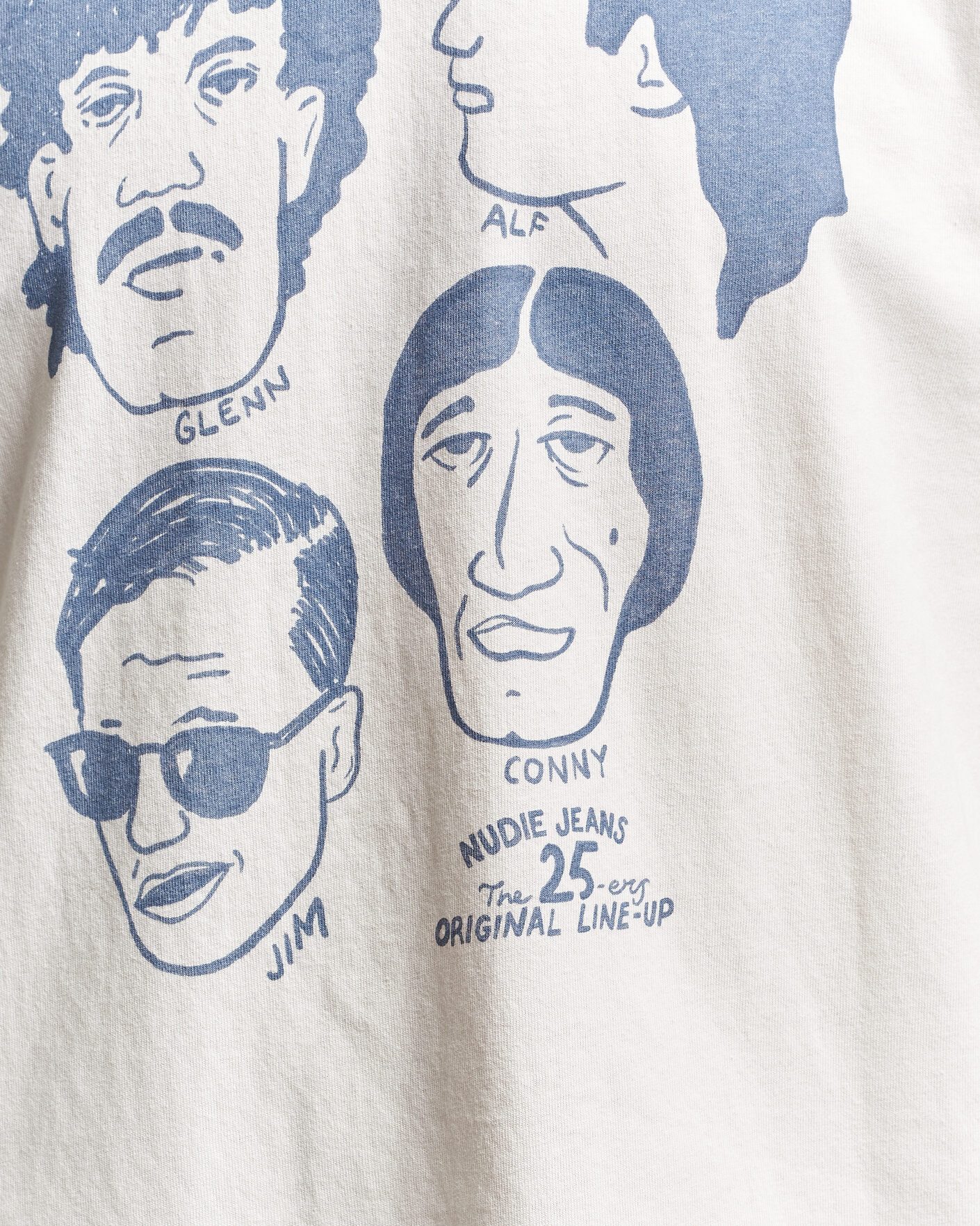 Herren | T-Shirts | Nudie Jeans | Roy Fab Four T-Shirt Chalk White