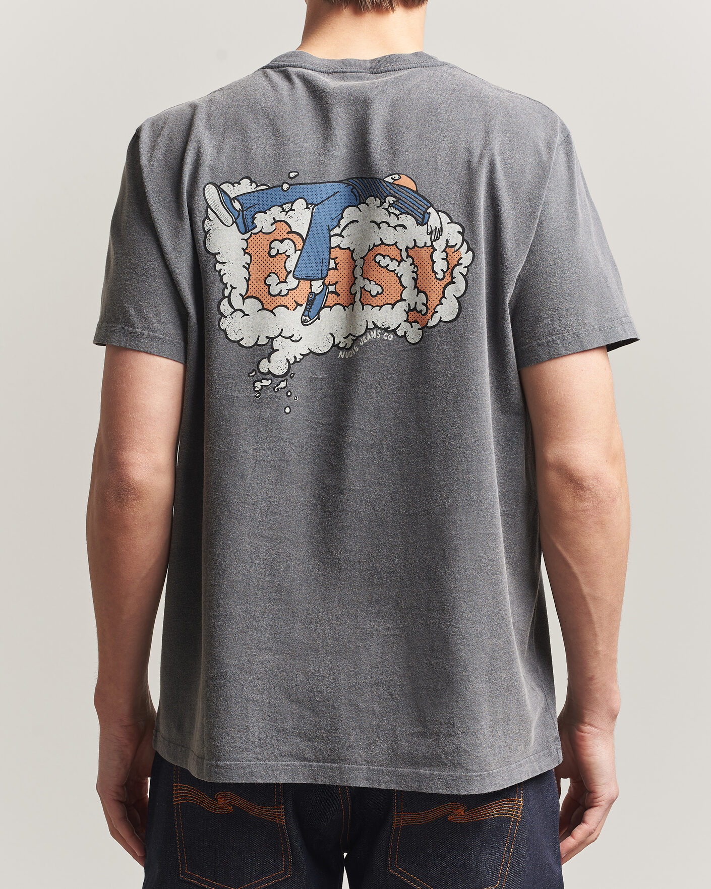 Herren | T-Shirts | Nudie Jeans | Roy Easy Cloud T-Shirt Antracite