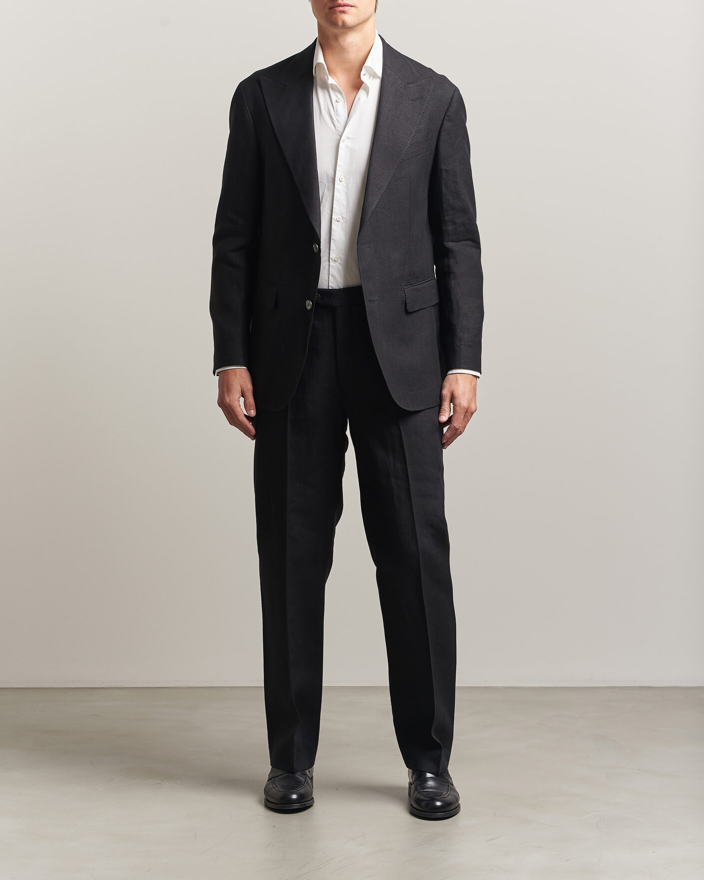 Herren | Hosen | Oscar Jacobson | Dell S Linen Trousers Black