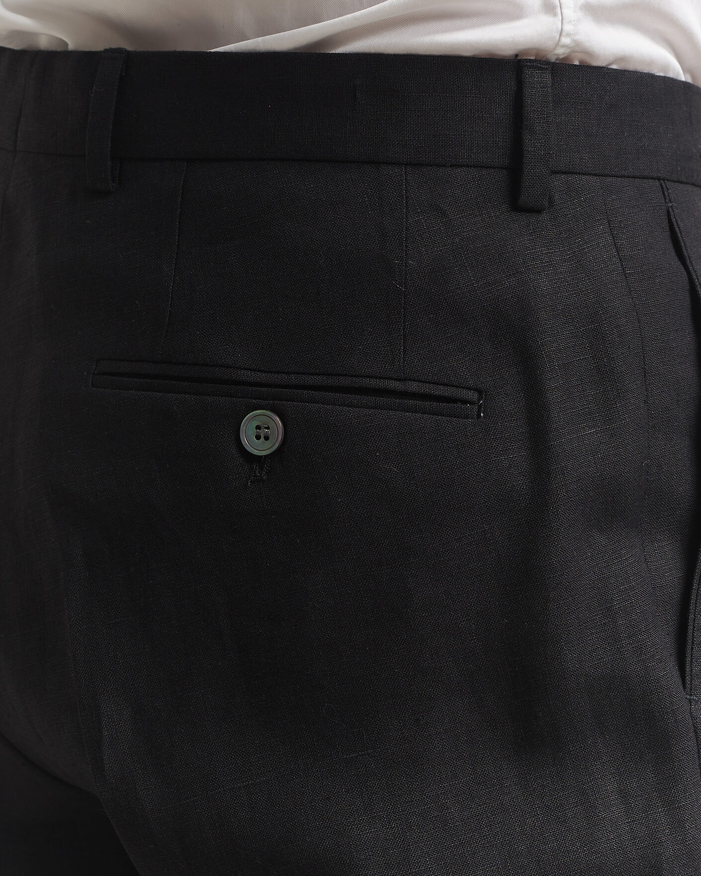 Herren | Hosen | Oscar Jacobson | Dell S Linen Trousers Black