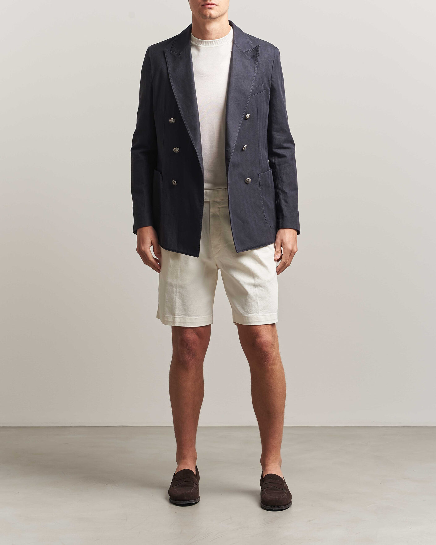 Herren | Shorts | Oscar Jacobson | Tanker Pleat Shorts White