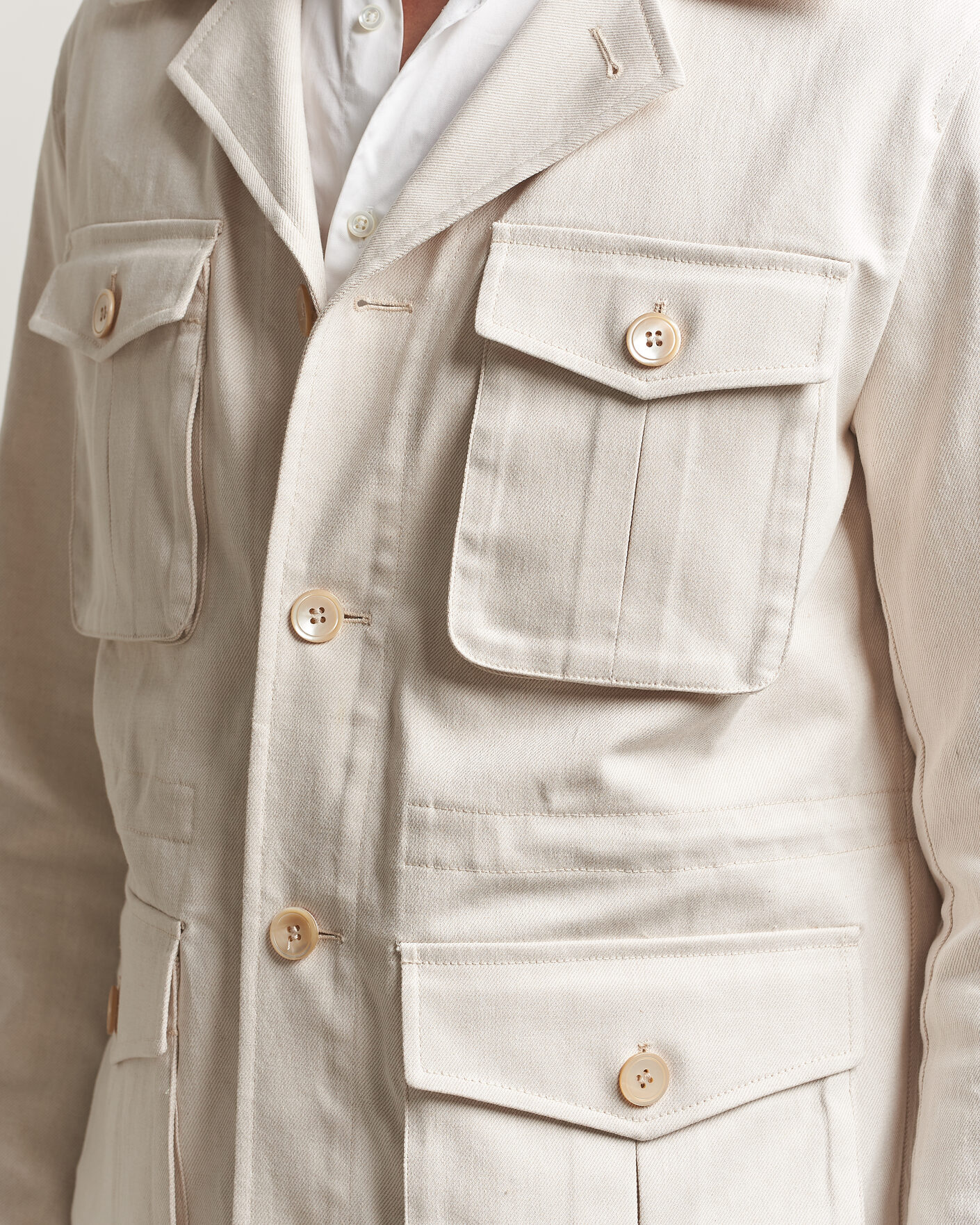 Herren | Jacken | Oscar Jacobson | Sirolo Shirt Jacket Off White