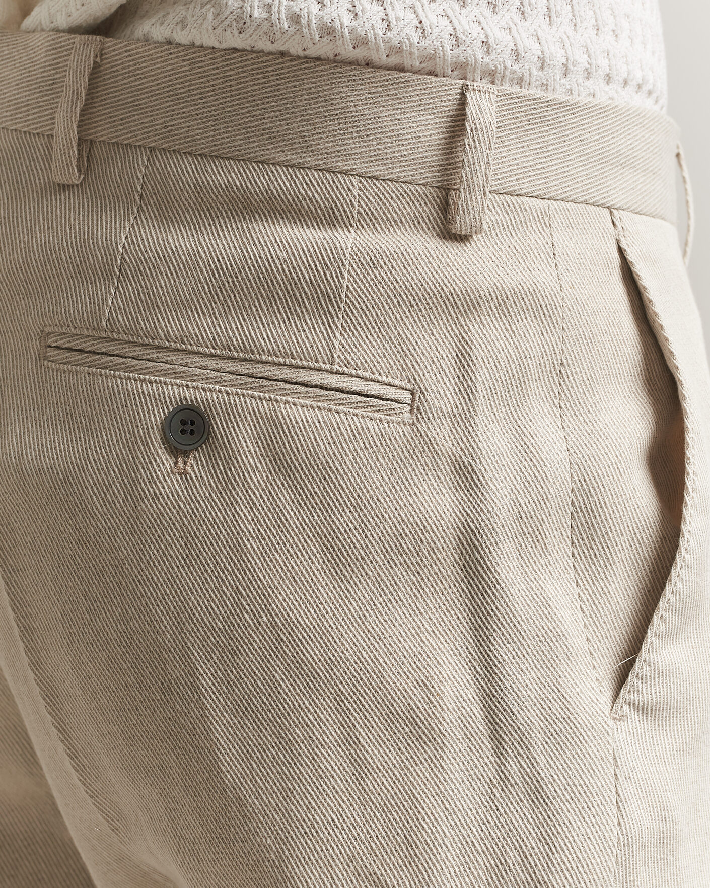 Herren | Hosen | Oscar Jacobson | Dell Cotton/Linen Trousers Off White