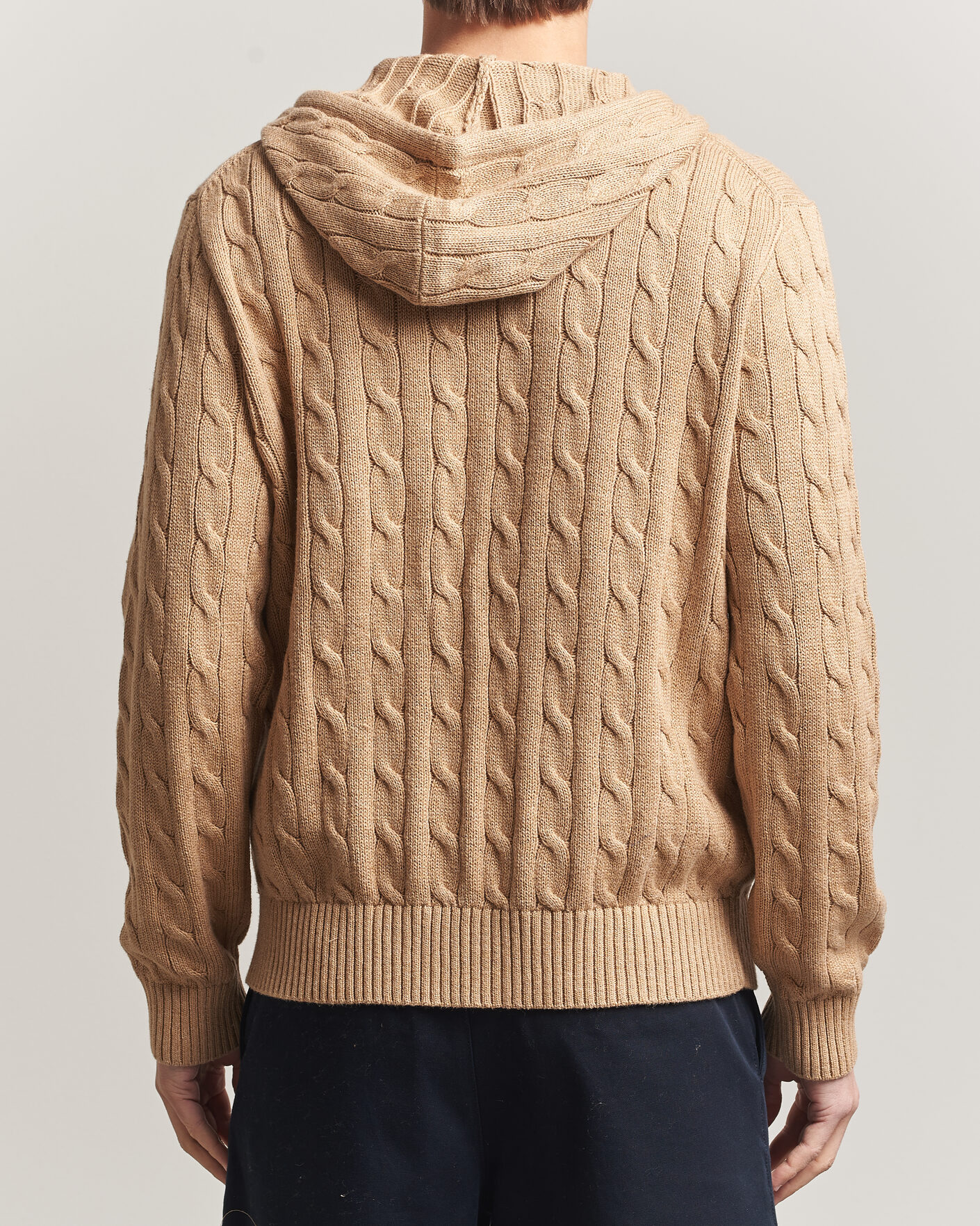 Herren | Pullover | Polo Ralph Lauren | Knitted Full Zip Sweater Camel Melange