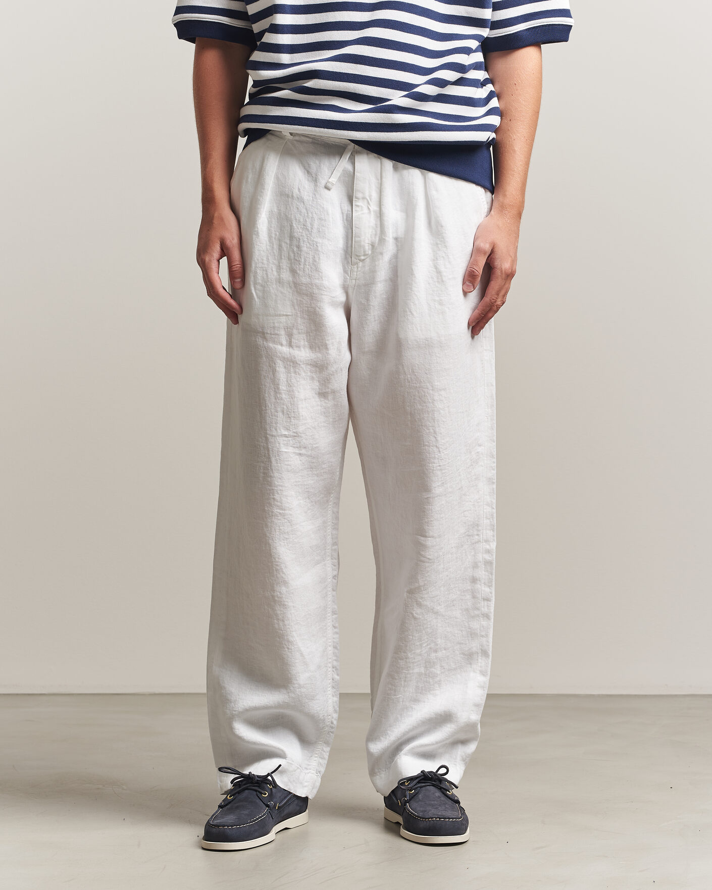 Herren | Hosen | Polo Ralph Lauren | Easy Fit Pleated Trousers Ceramic White