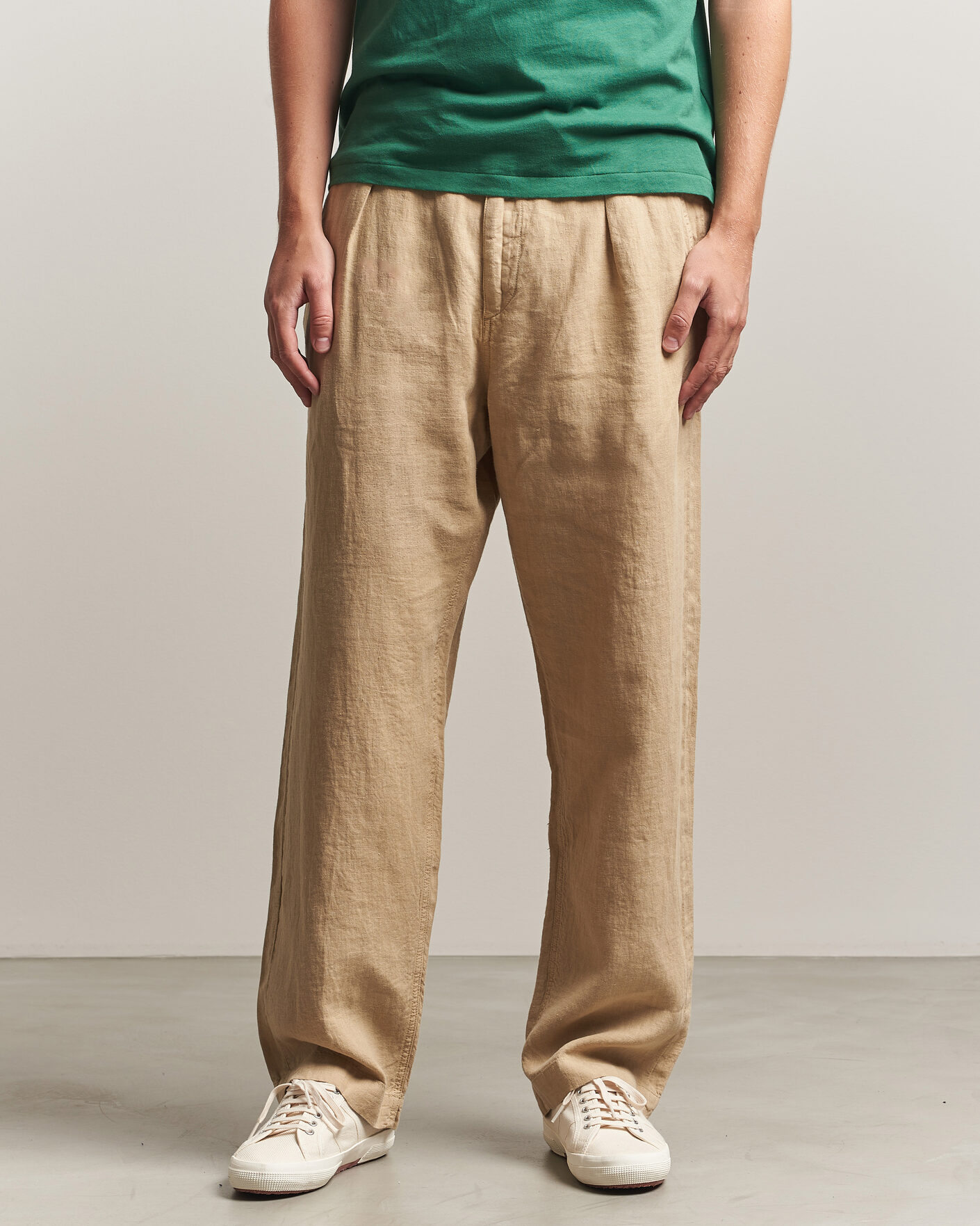 Herren | Hosen | Polo Ralph Lauren | Easy Fit Pleated Trousers Coastal Beige