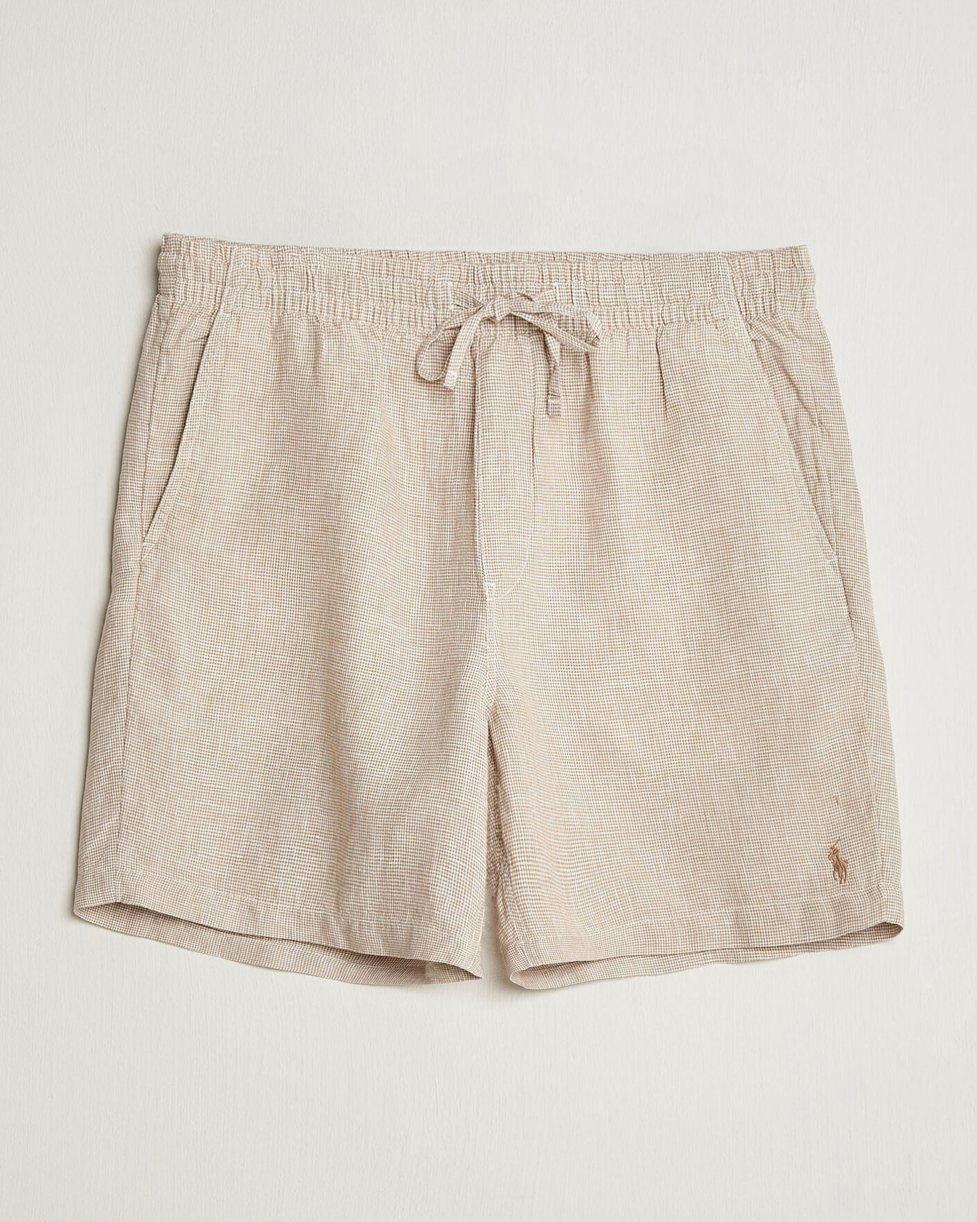 Herren | Shorts | Polo Ralph Lauren | Woven Linen Shorts Coastal Beige White