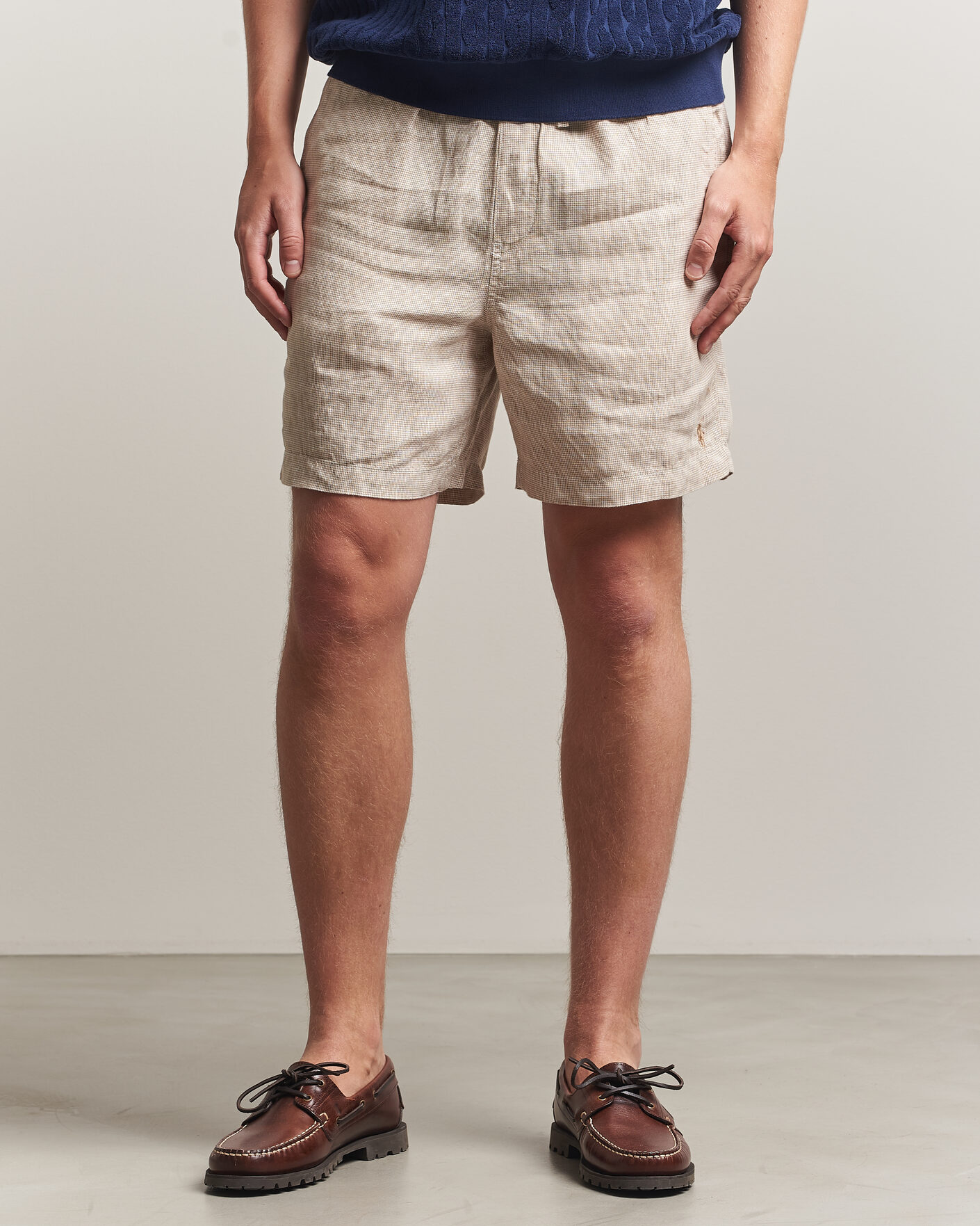 Herren | Shorts | Polo Ralph Lauren | Woven Linen Shorts Coastal Beige White