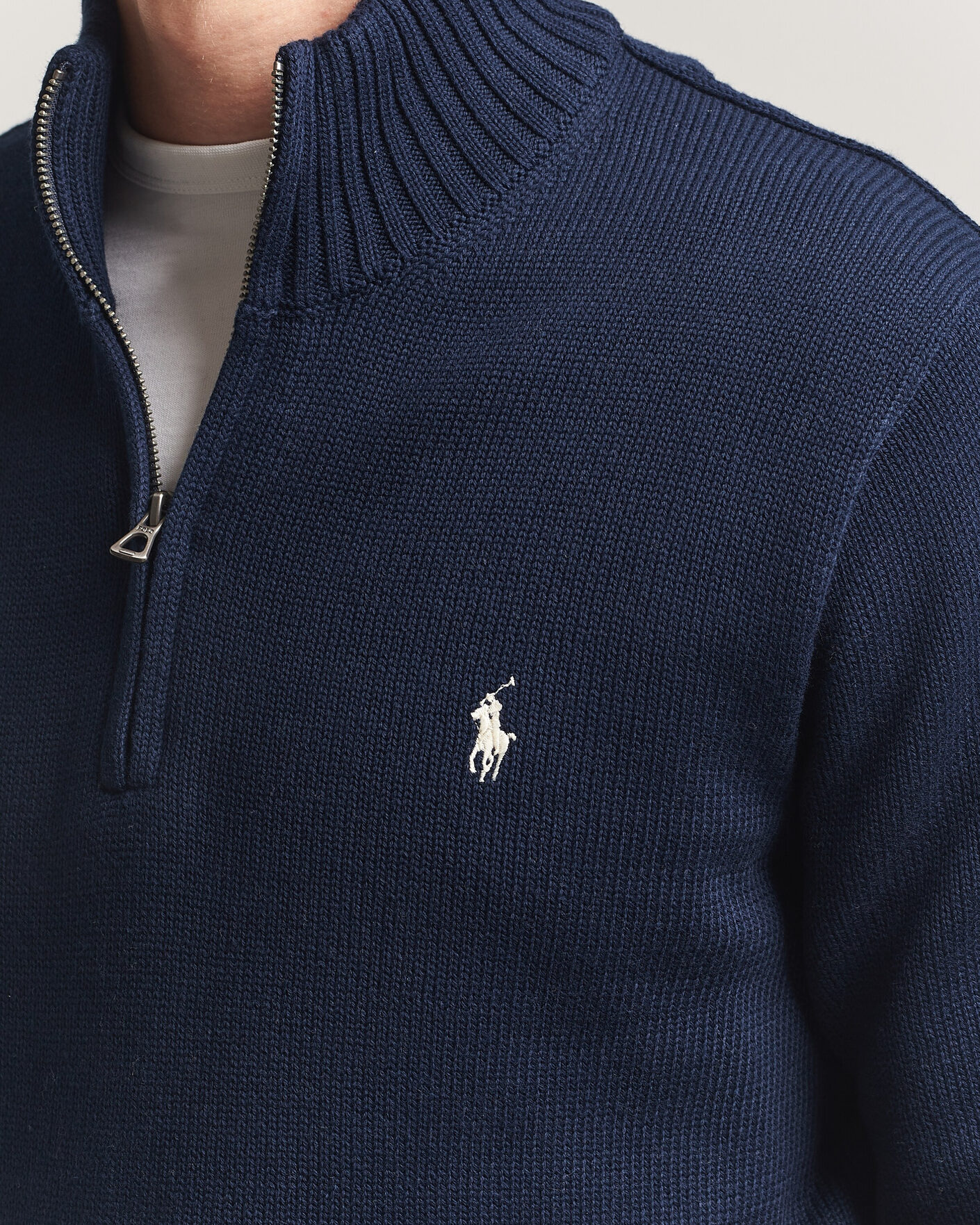 Herren | Pullover | Polo Ralph Lauren | Cotton Crew Neck Half-Zip Hunter Navy