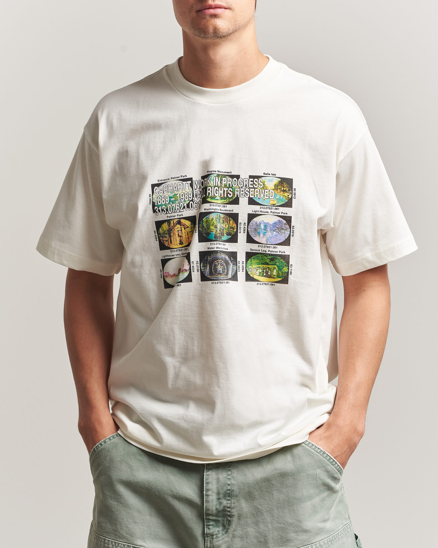 Herren | T-Shirts | Carhartt WIP | Coordinates Printed T-Shirt Wax
