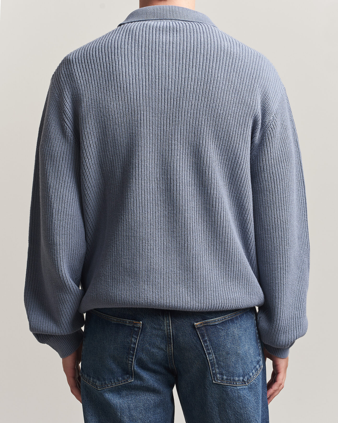 Herren | Pullover | Carhartt WIP | Miles Knitted Cotton Polo Shad Blue